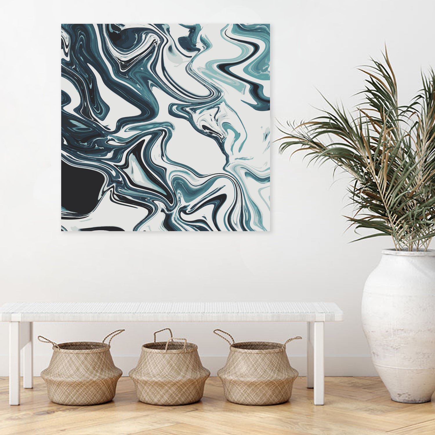 Liquid Marble Blues 023 by Jelena Obradovic on GIANT ART - blue vector illustration