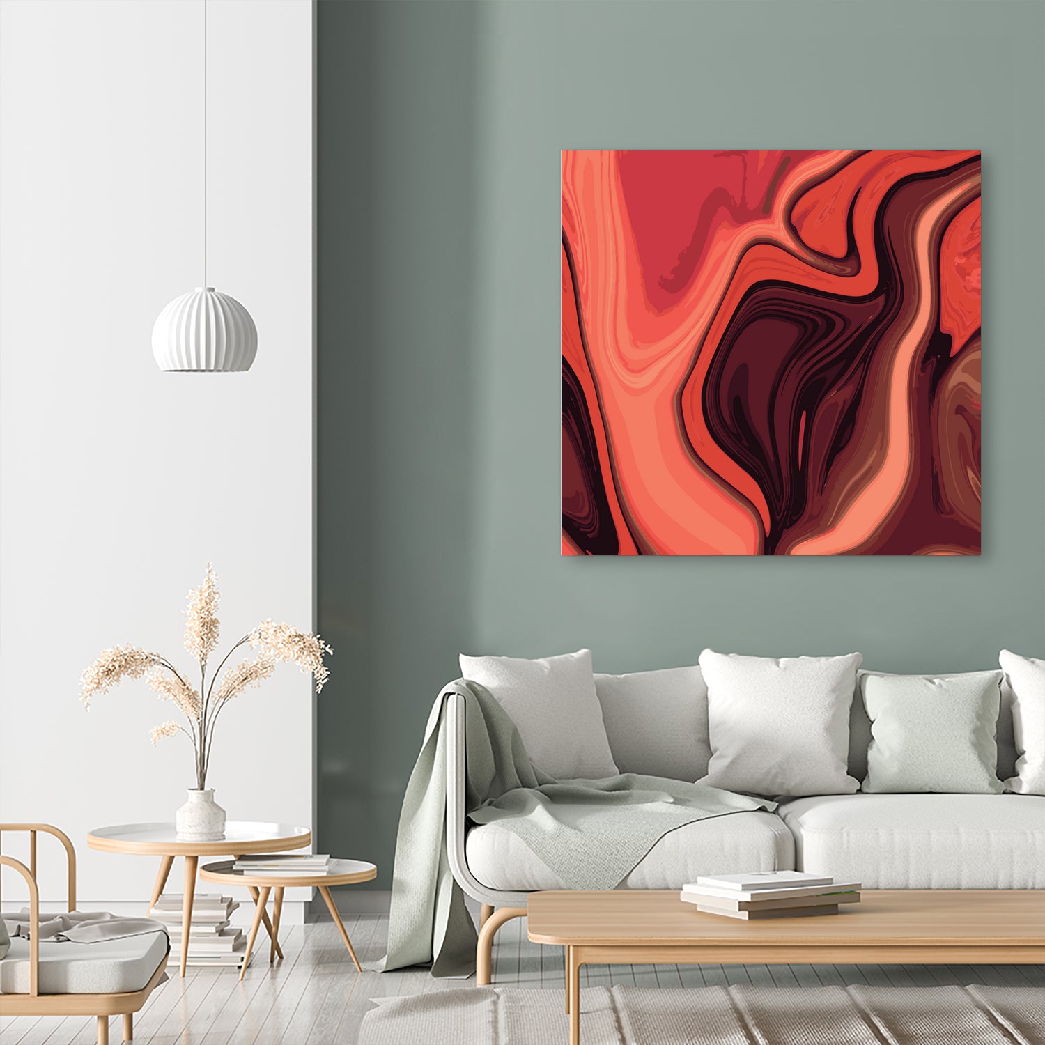 Lava Marble 024 by Jelena Obradovic on GIANT ART - red vector illustration