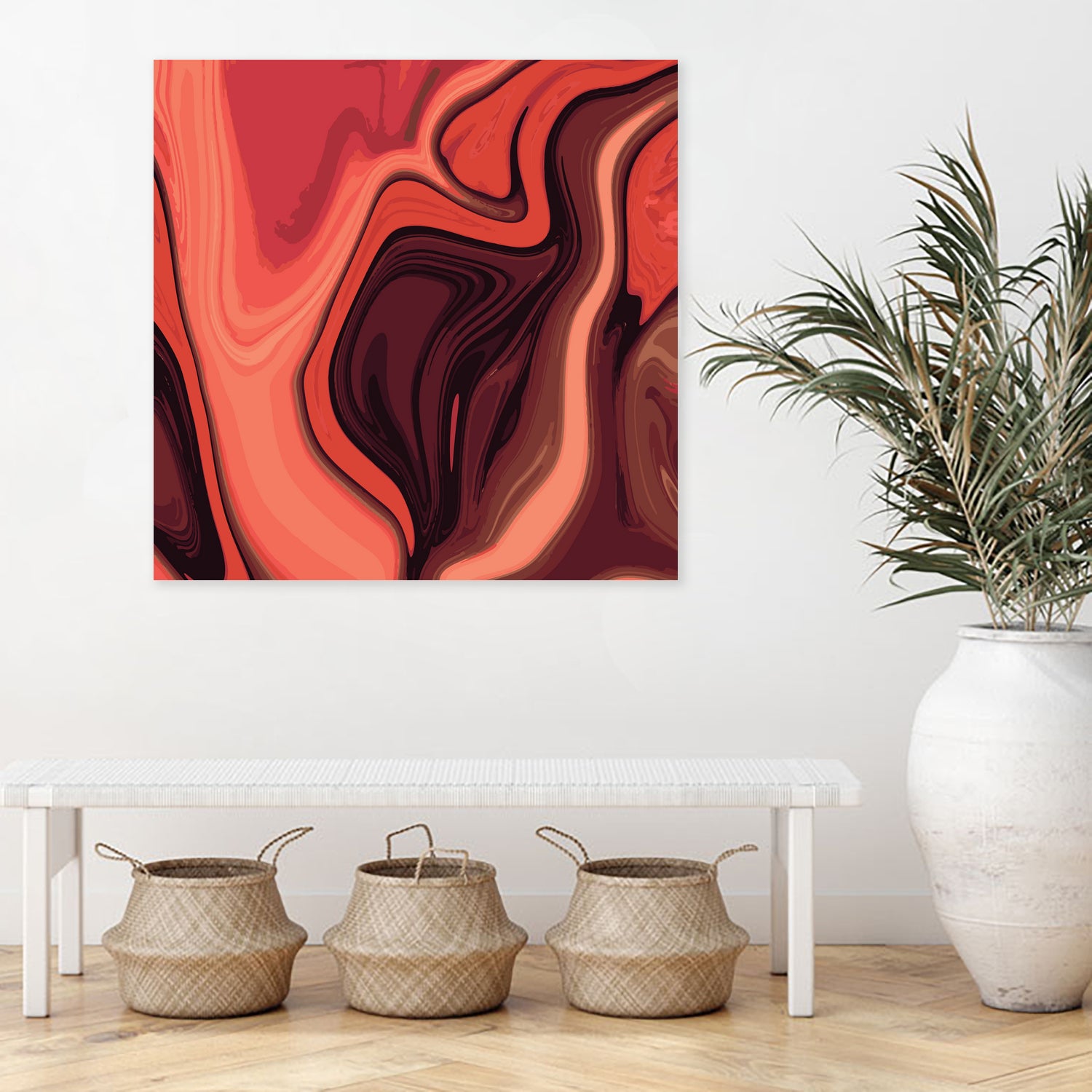 Lava Marble 024 by Jelena Obradovic on GIANT ART - red vector illustration