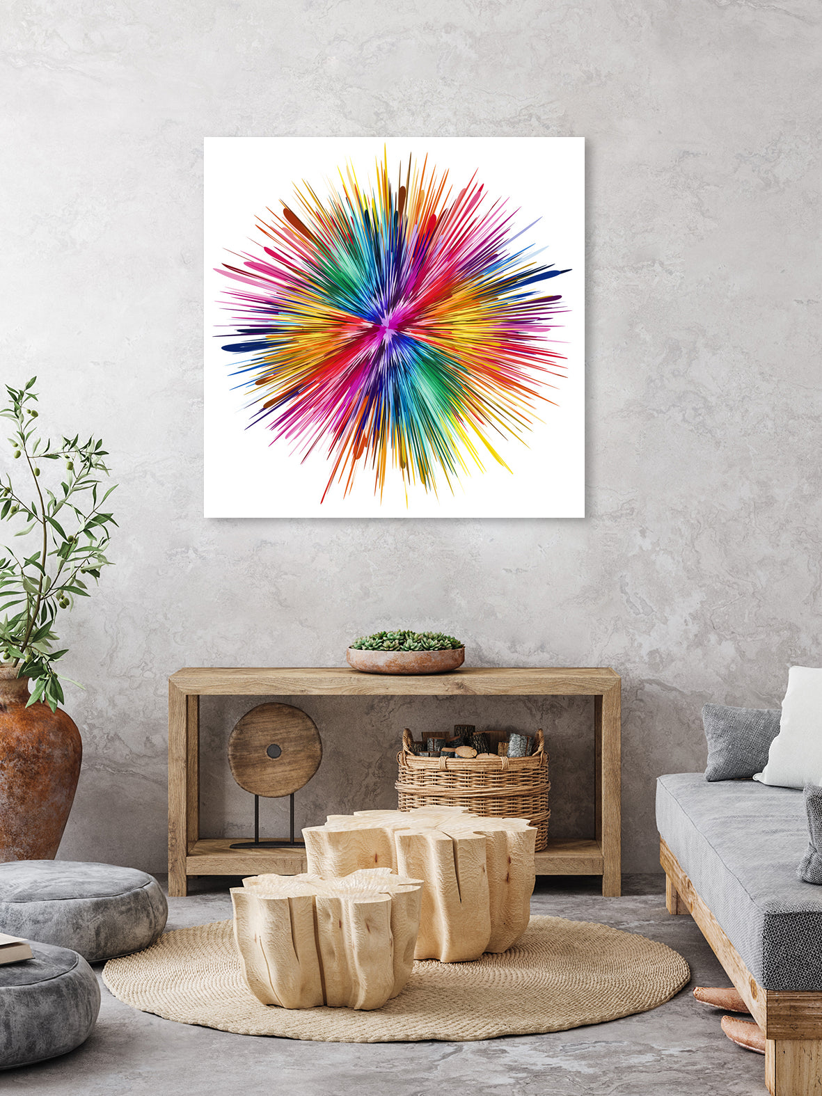 Color Explosion by Florian Habermann on GIANT ART - yellow digital painting