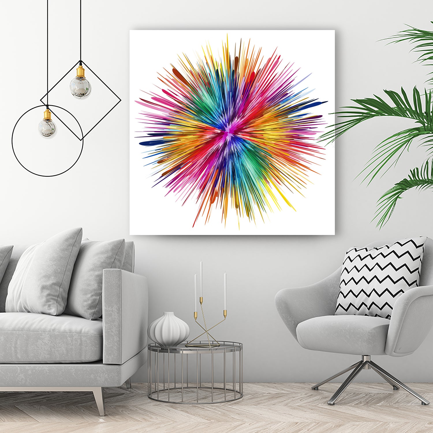 Color Explosion by Florian Habermann on GIANT ART - yellow digital painting