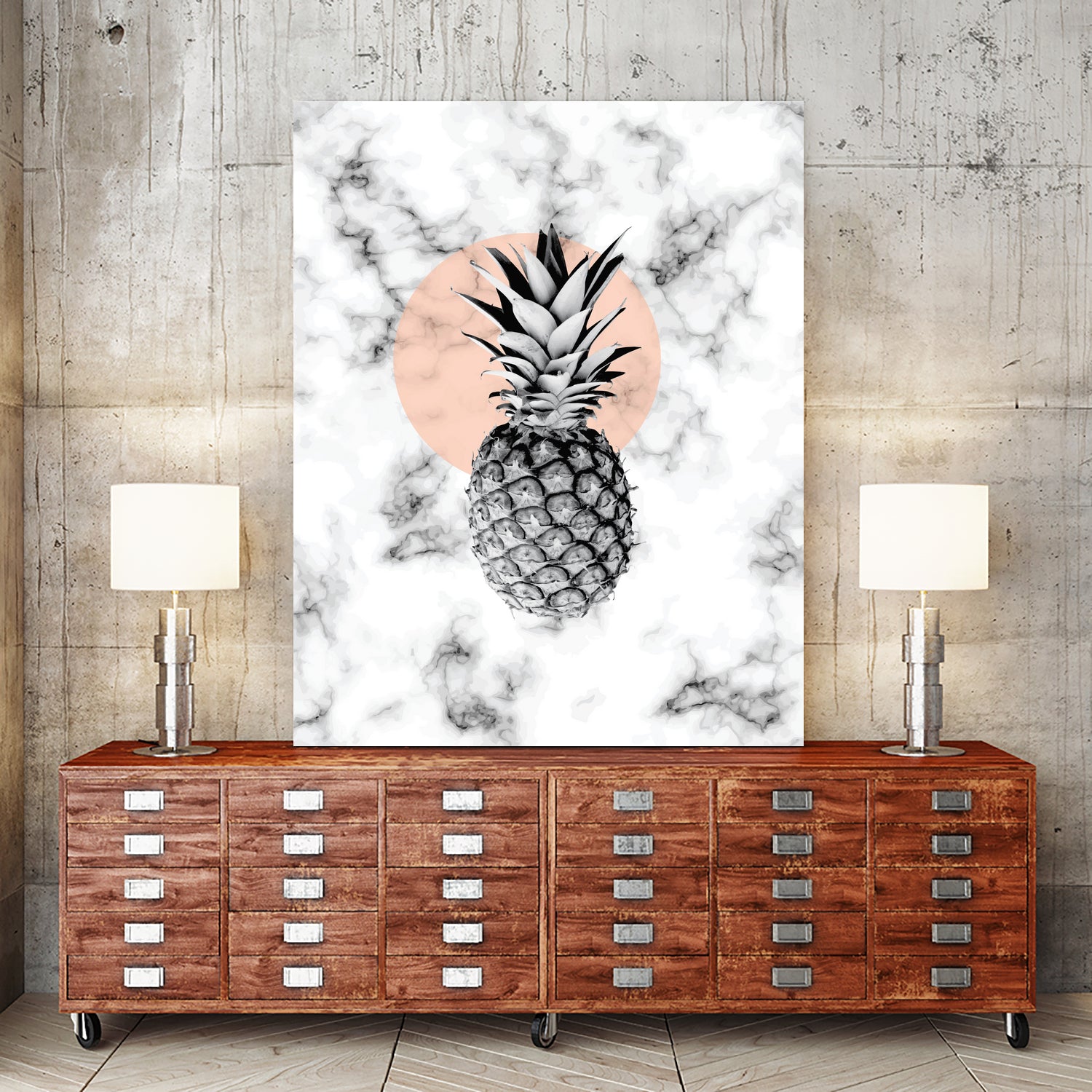 Marble Pineapple 053 by Jelena Obradovic on GIANT ART - white vector illustration