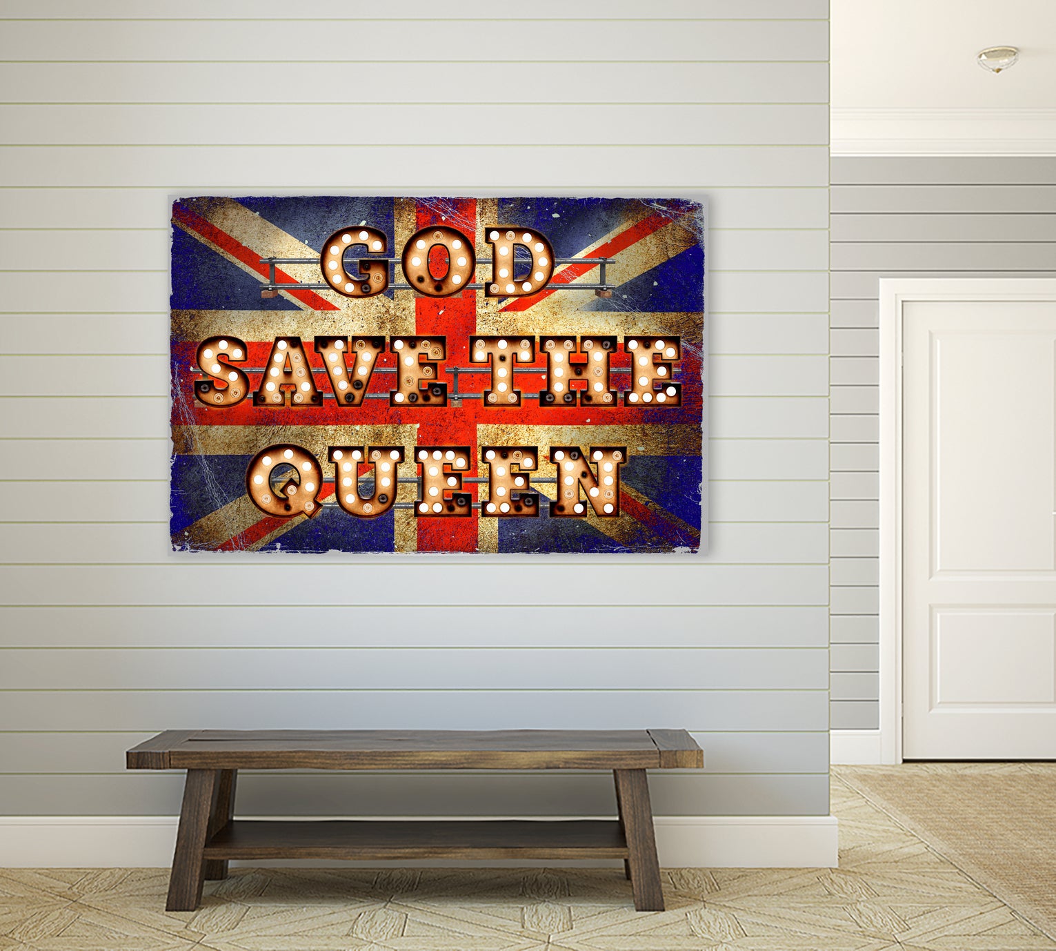 GOD SAVE THE QUEEN by Art Frankenberg on GIANT ART - red typography