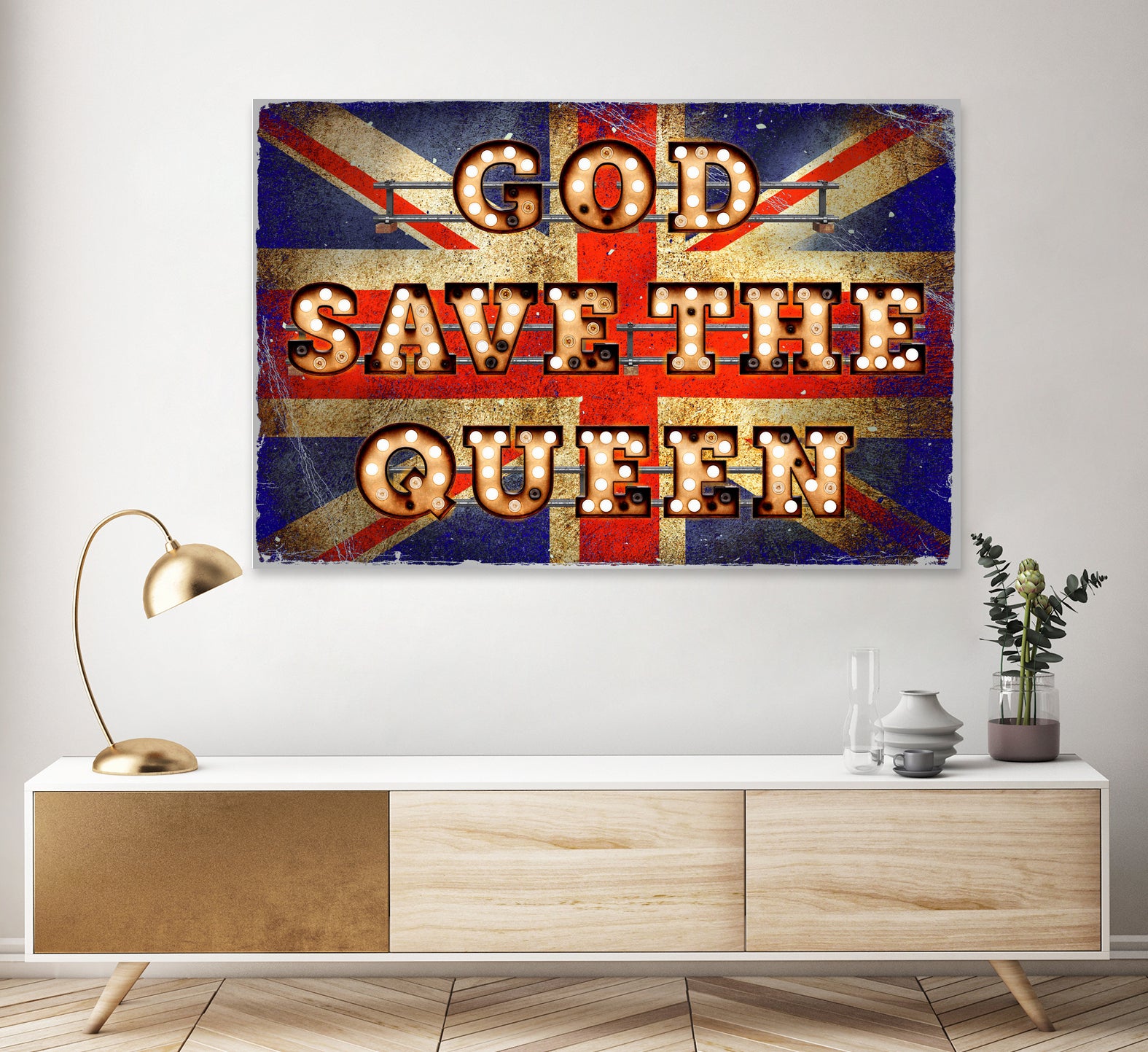 GOD SAVE THE QUEEN by Art Frankenberg on GIANT ART - red typography