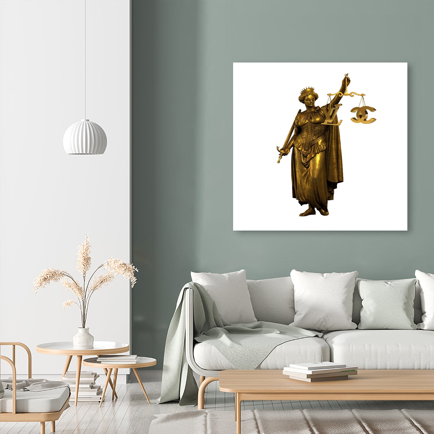 CHANEL OR LOUIS VUITON / LADY OF JUSTICE by Michael Benisty on GIANT ART - white photo illustration