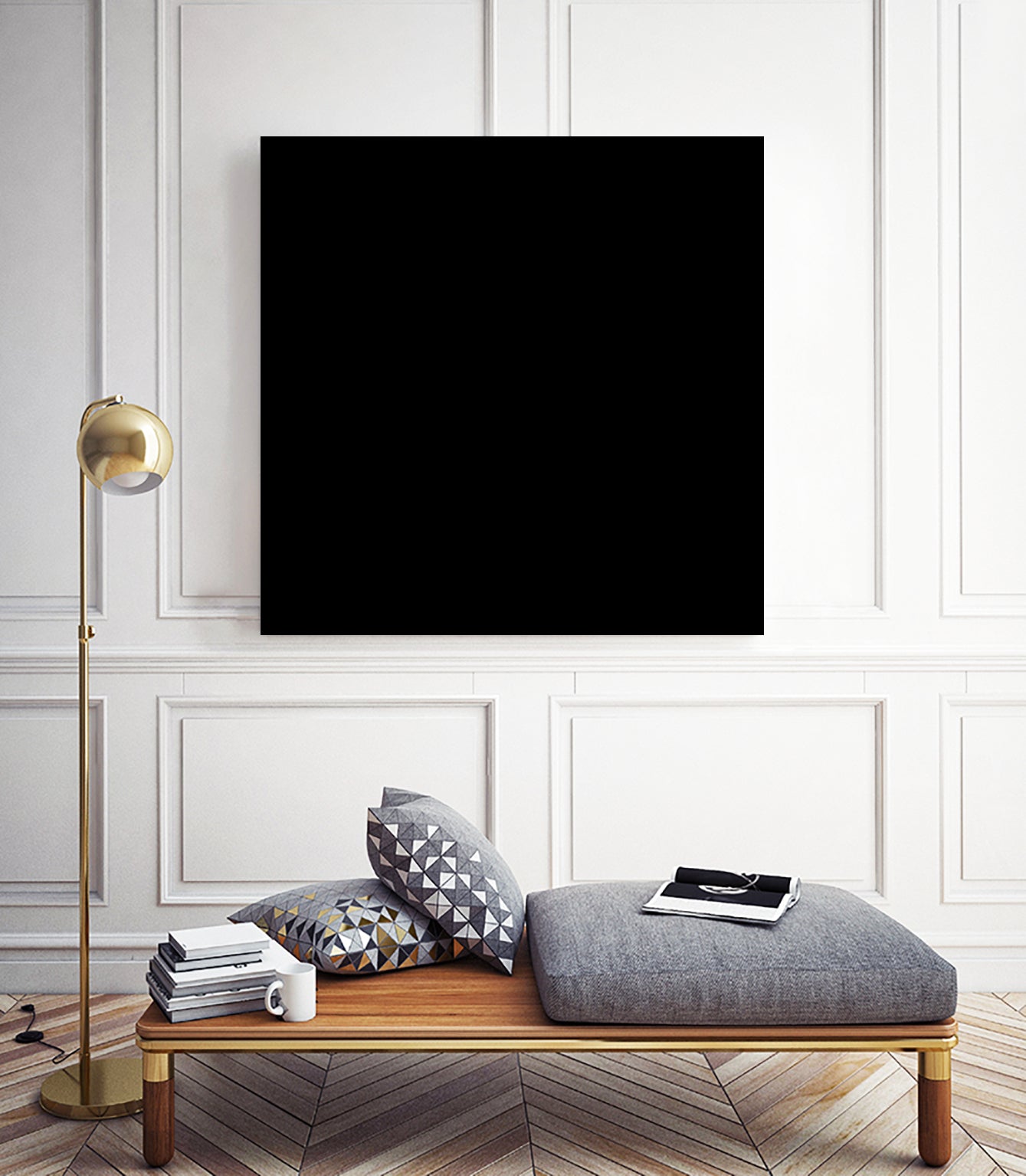 Rabbit on Stripes by Georgi Zhelyazkov on GIANT ART - black digital drawing