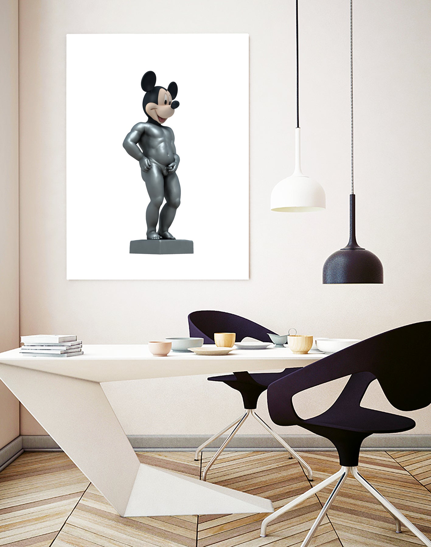MICKEY MANEKKEN PISS by Michael Benisty on GIANT ART - white photo illustration