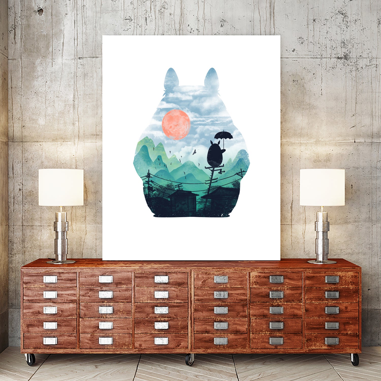 The Neighbors Landscape by Vincent Trinidad on GIANT ART - white digital painting