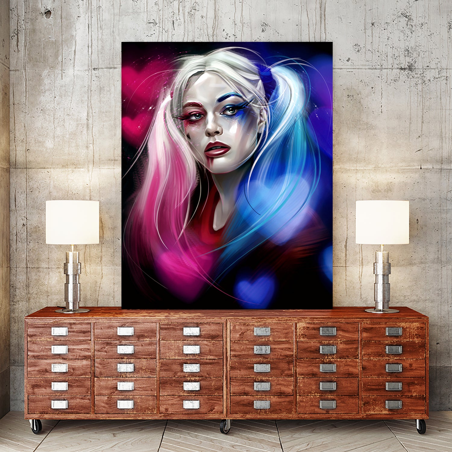 Harley Quinn by Dmitry Belov on GIANT ART - black digital painting