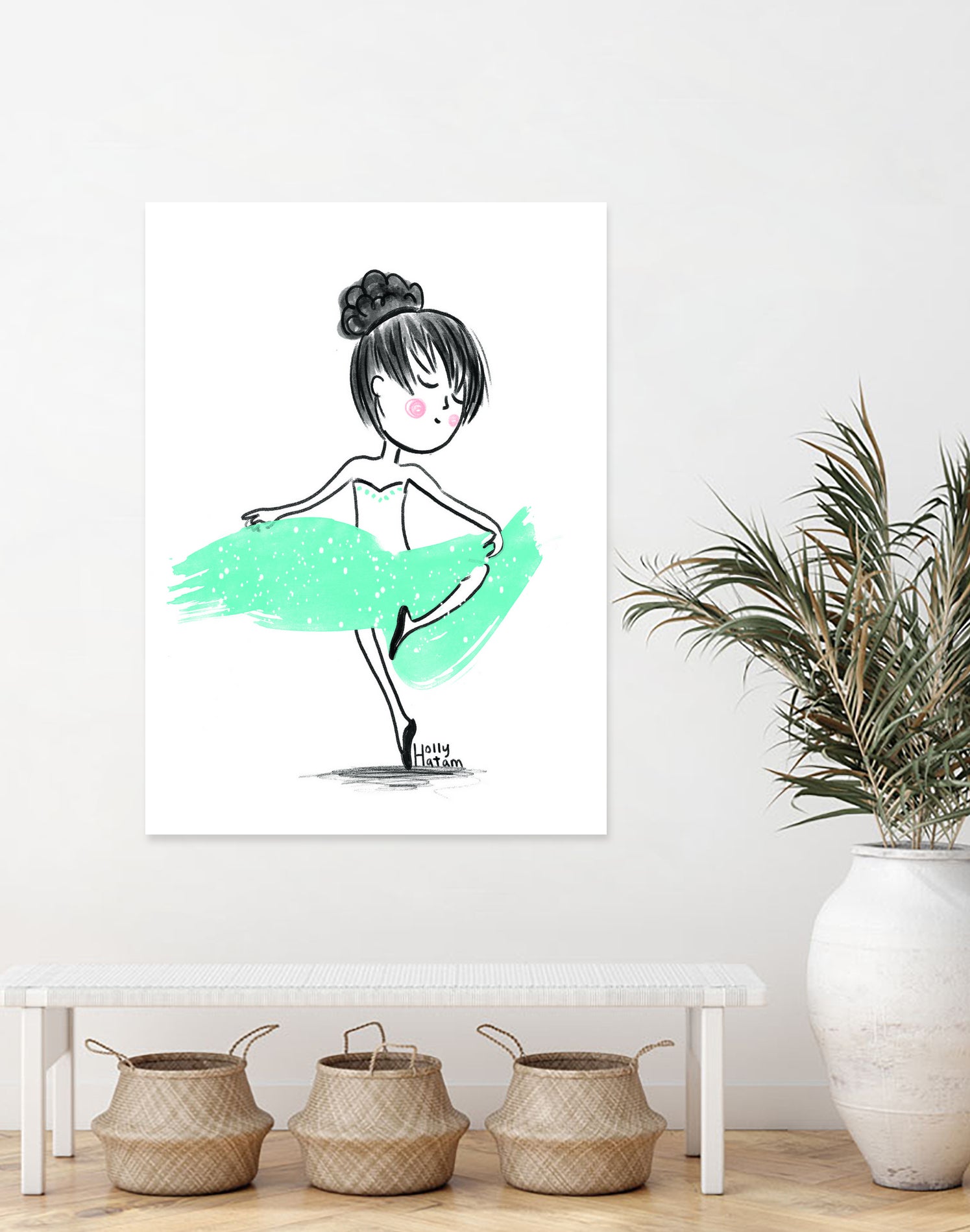 WinterBallerina by Holly Hatam on GIANT ART - blue digital drawing