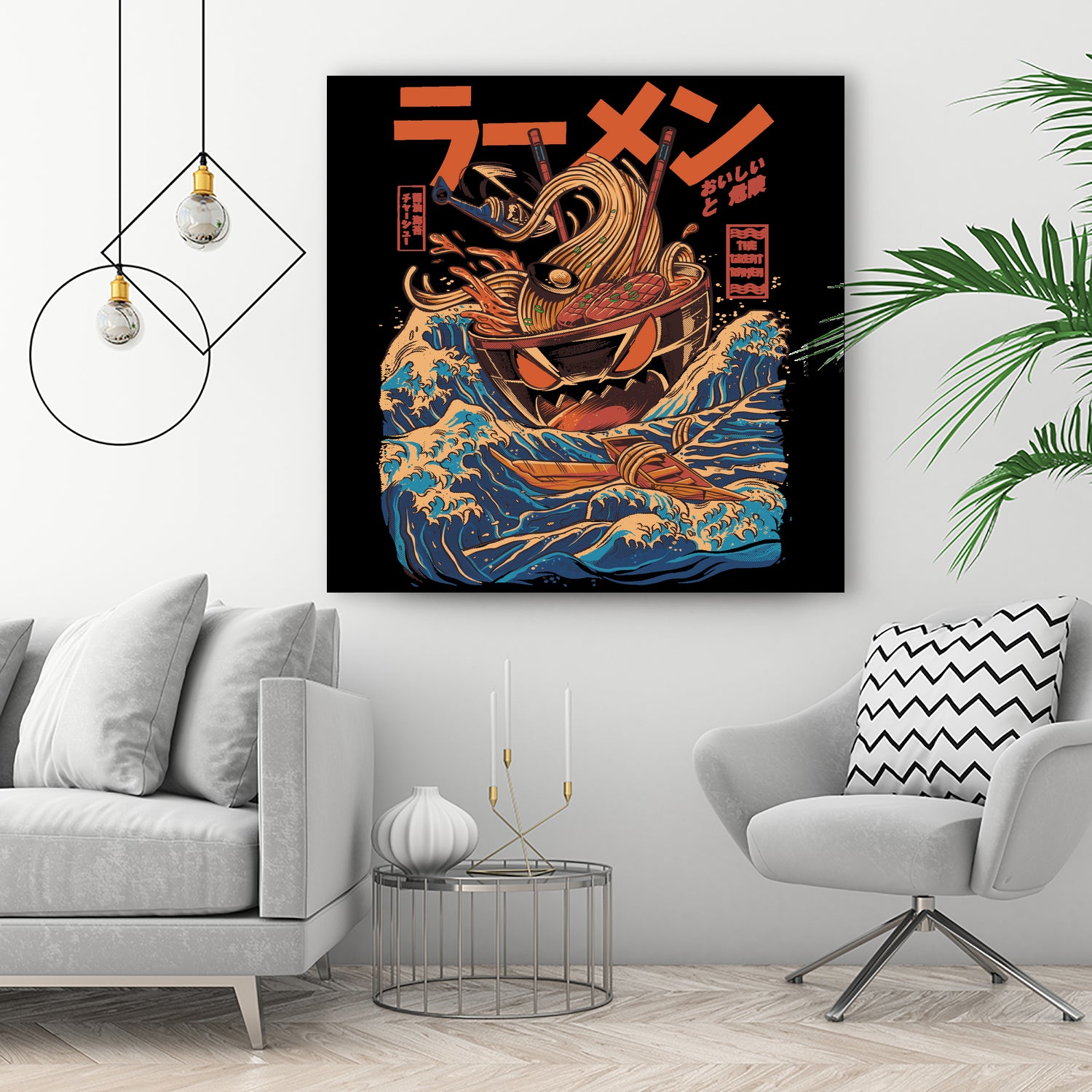 Great Ramen off Kanagawa by Ilustrata design on GIANT ART - white digital drawing