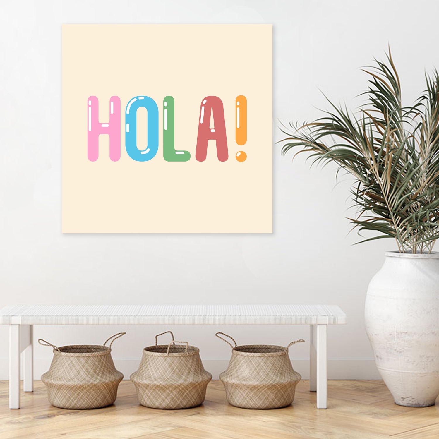 Hola! by Francisco Moreno on GIANT ART - yellow typography