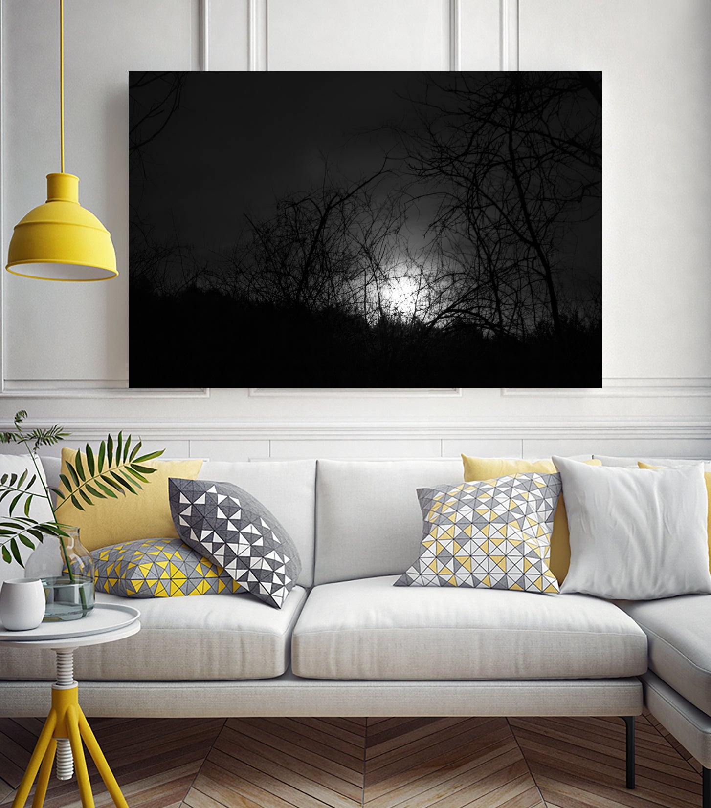 Moonrise through the clouds by William Cunning on GIANT ART - black processing/programming