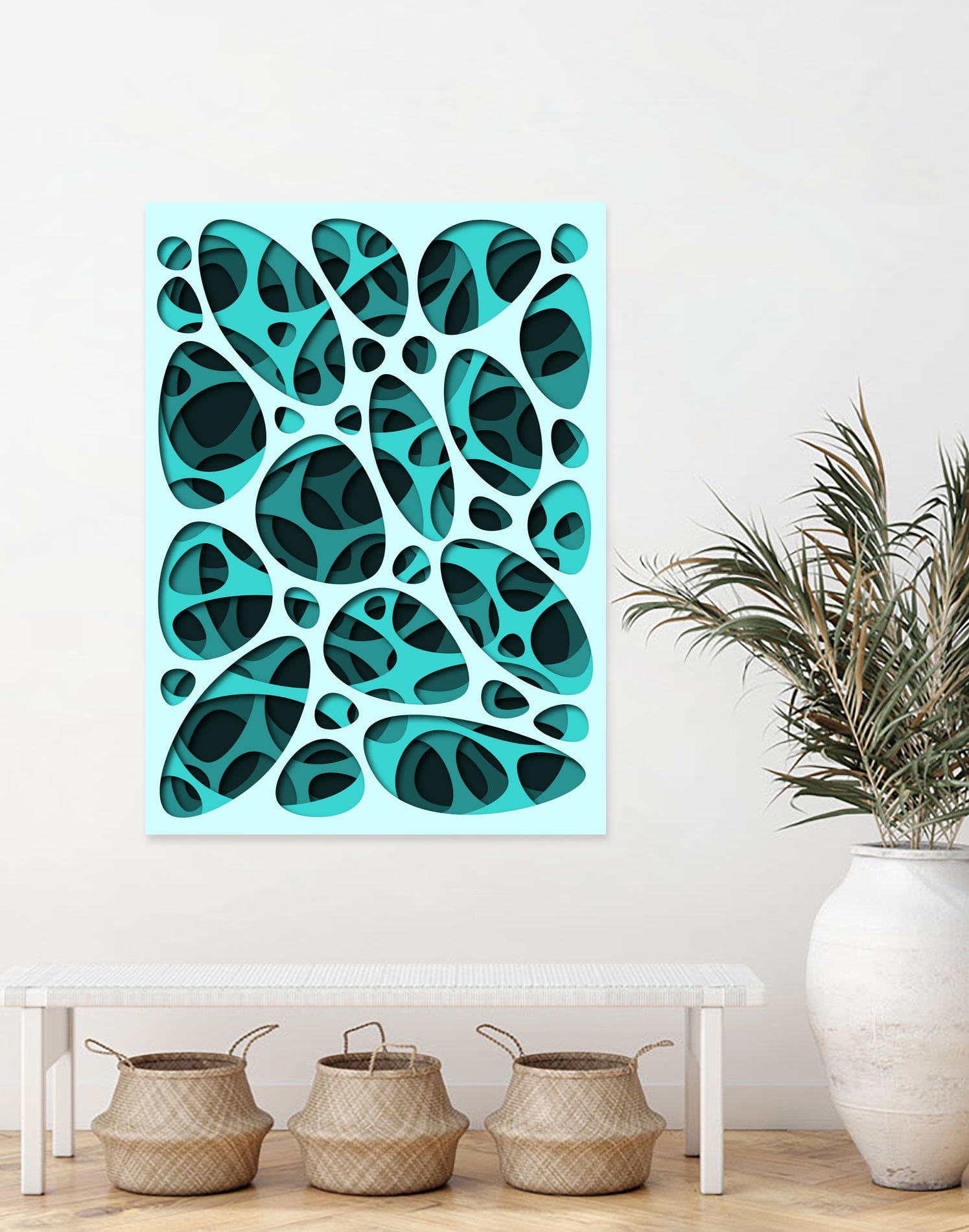 Interarea #16 by fabrice blin on GIANT ART - blue digital drawing