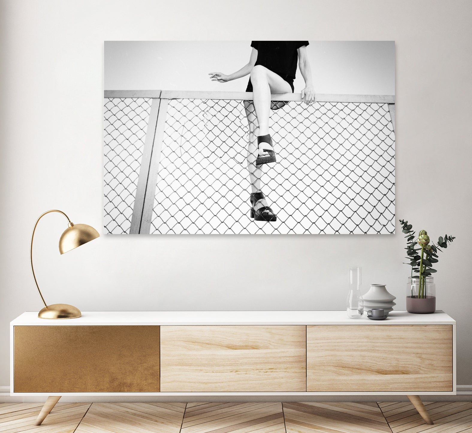 Hoping Fences by Linas Vaitonis on GIANT ART - gray photo illustration