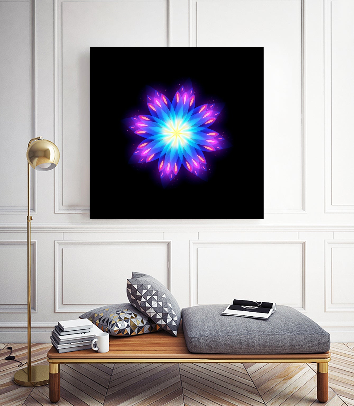 abstract flower2 by Ilya Shapko on GIANT ART - blue vector illustration