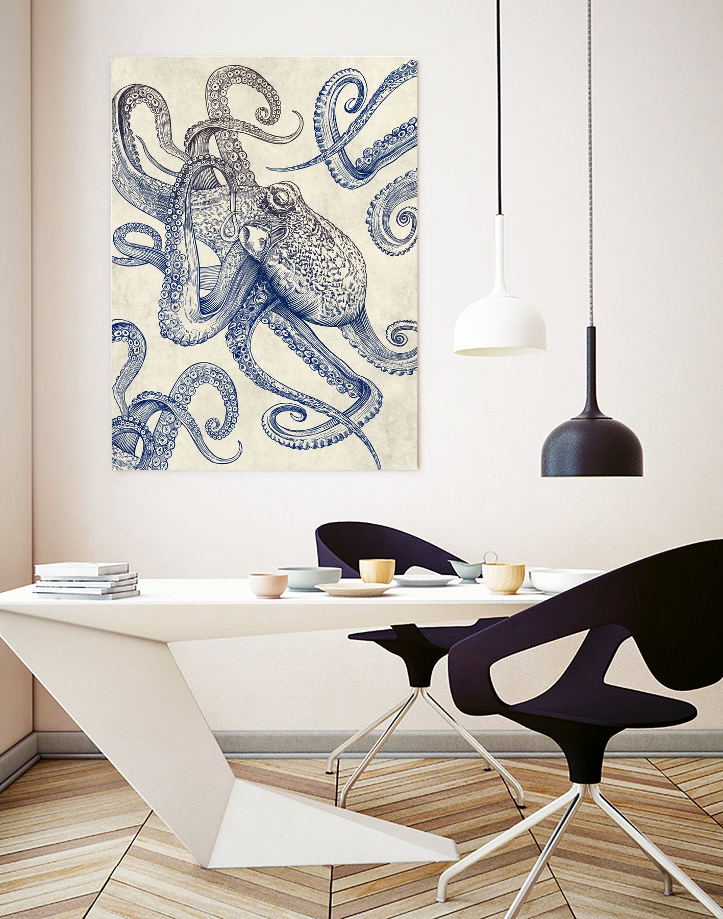 Octo Flow by Caldwell Rachel on GIANT ART - blue digital drawing