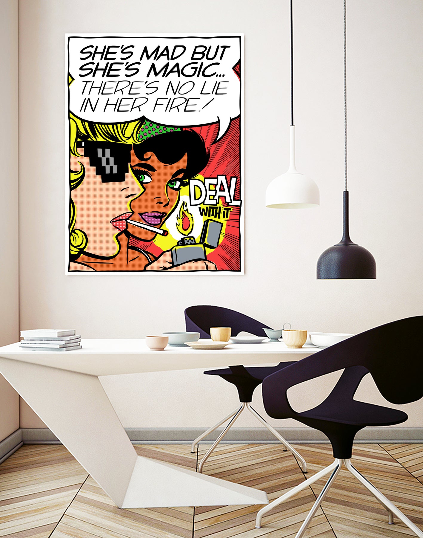 She's Mad But She's Magic by Bily Mariano da Luz on GIANT ART - red digital drawing