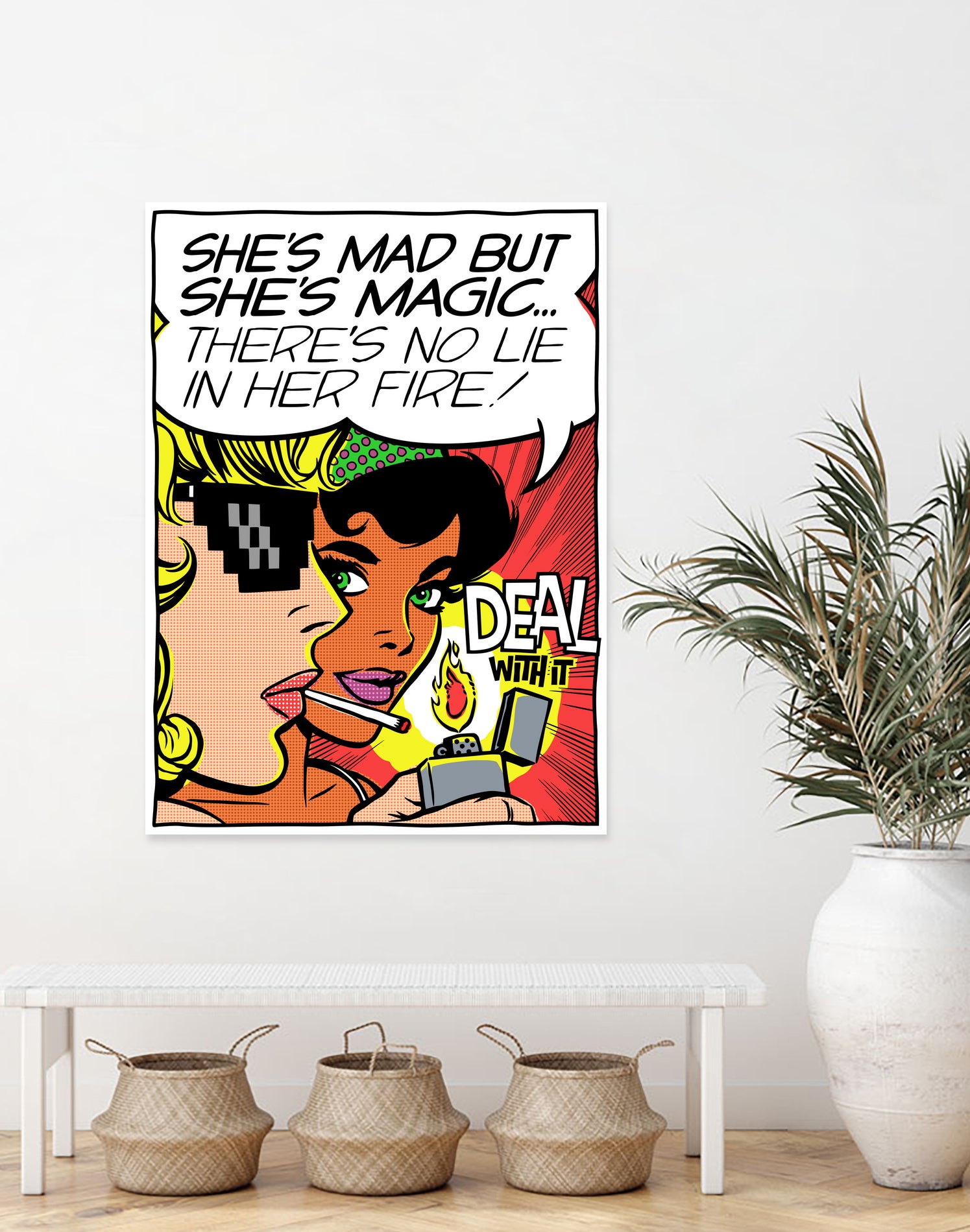 She's Mad But She's Magic by Bily Mariano da Luz on GIANT ART - red digital drawing