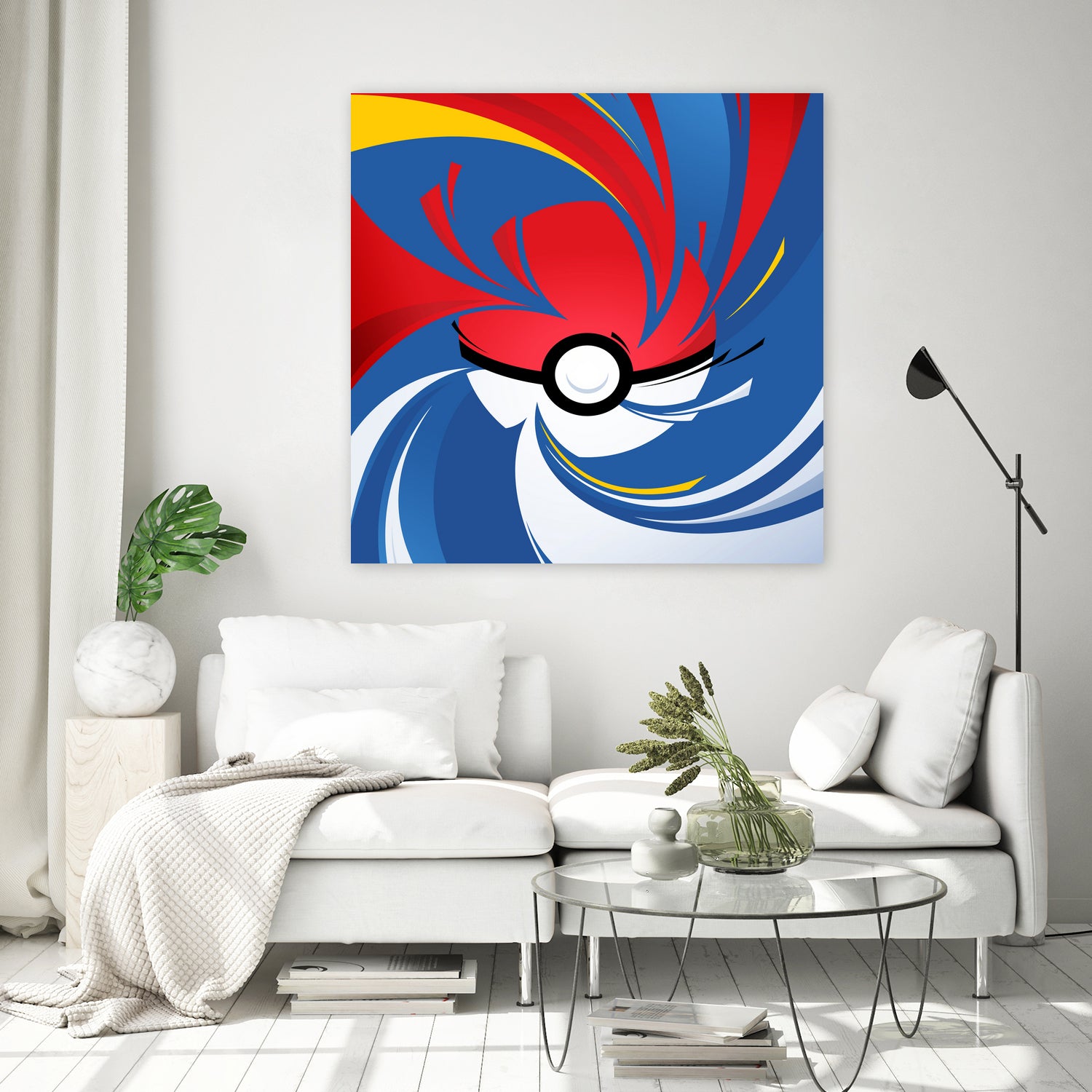 Pokemon Ball by Nikita Abakumov on GIANT ART - red vector illustration