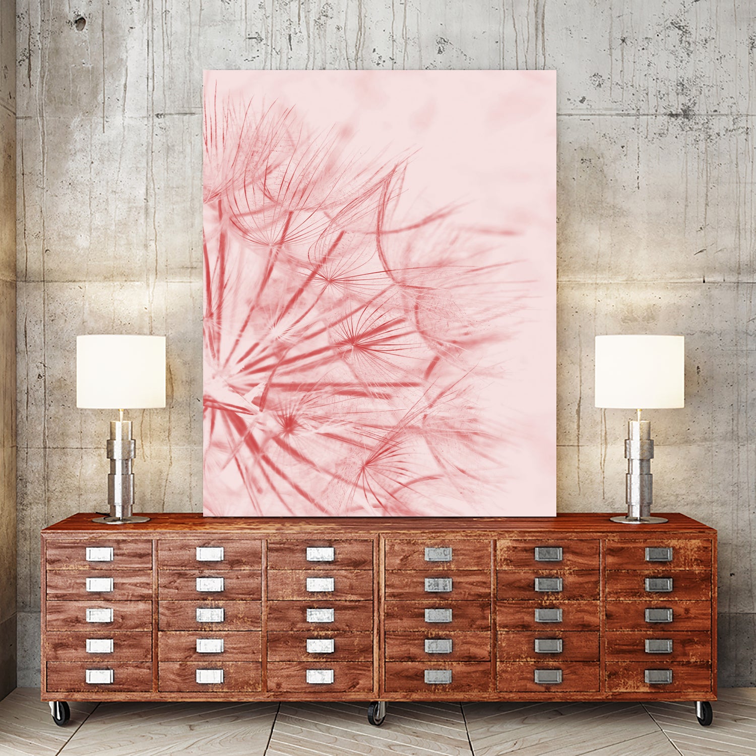 Dandelion In Pink by IOANNA PAPANIKOLAOU on GIANT ART - pink photo illustration