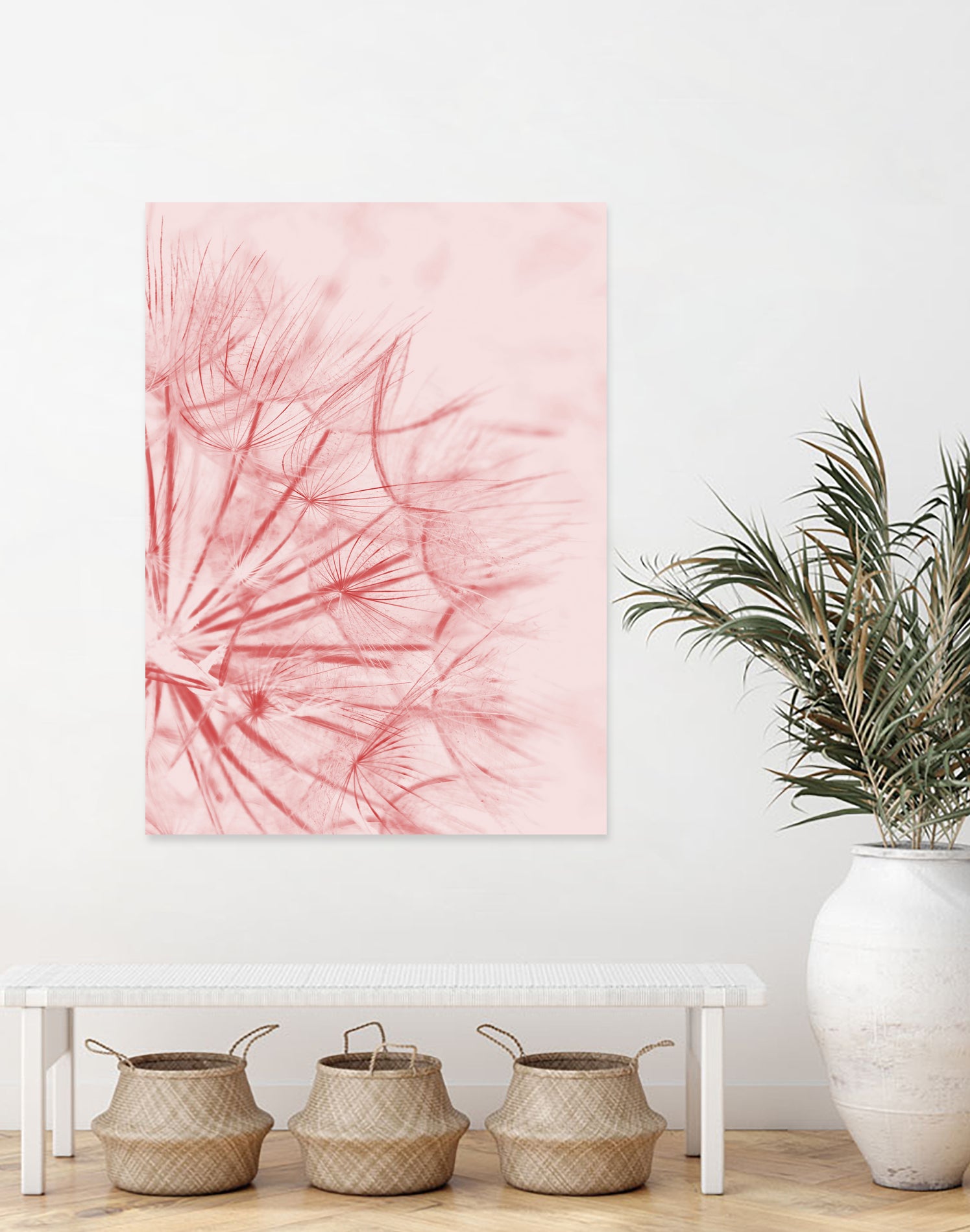 Dandelion In Pink by IOANNA PAPANIKOLAOU on GIANT ART - pink photo illustration