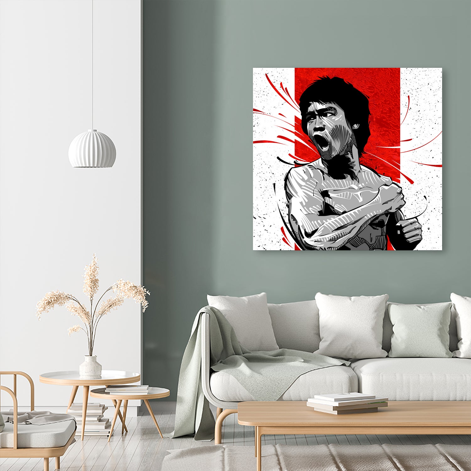 Bruce Lee by Nikita Abakumov on GIANT ART - red digital painting