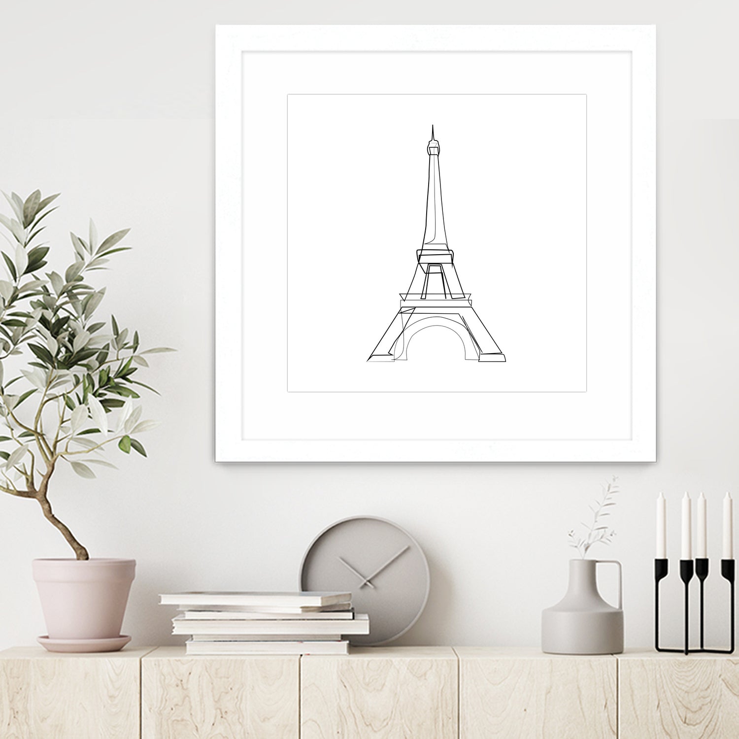 Eiffel Tower by Parinta Sofia Stefanopoulou on GIANT ART - white digital drawing