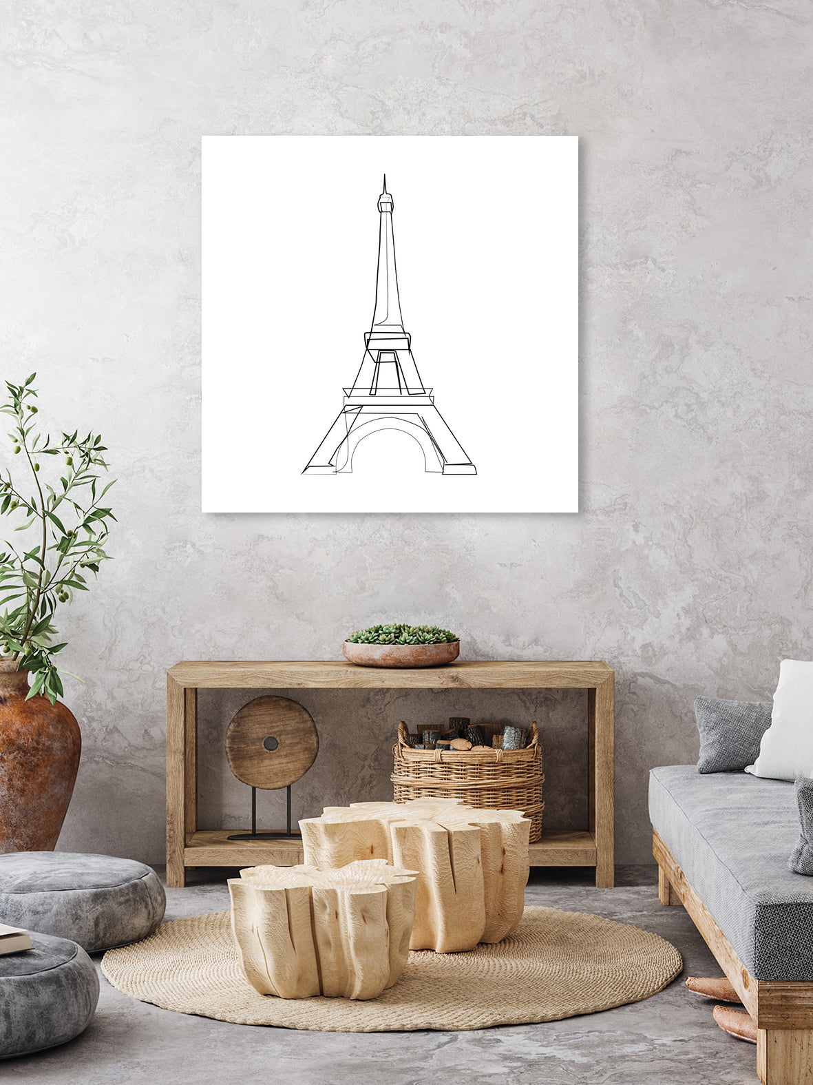 Eiffel Tower by Parinta Sofia Stefanopoulou on GIANT ART - white digital drawing