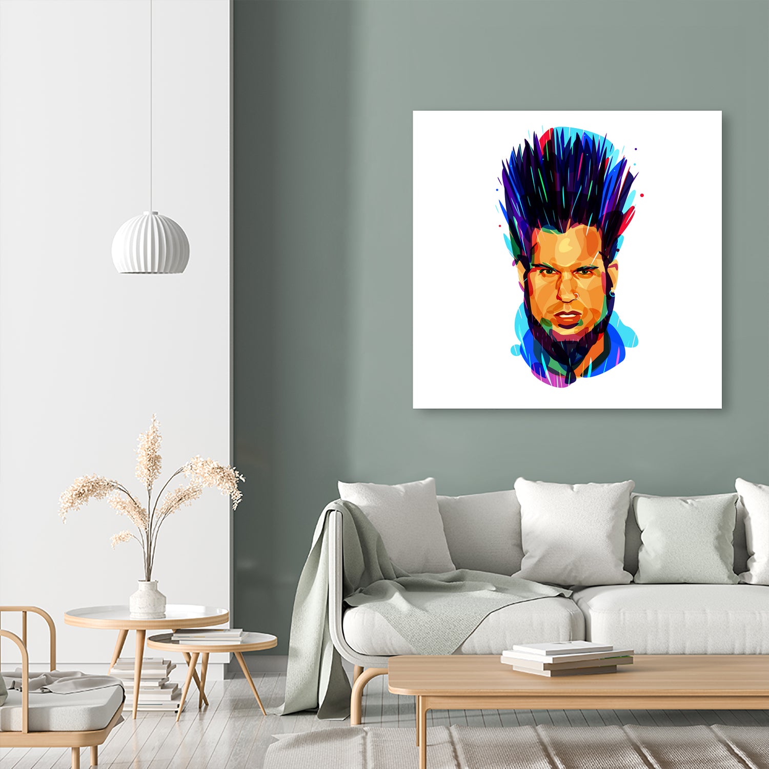 Wayne Static by Ilya Shapko on GIANT ART - blue digital drawing
