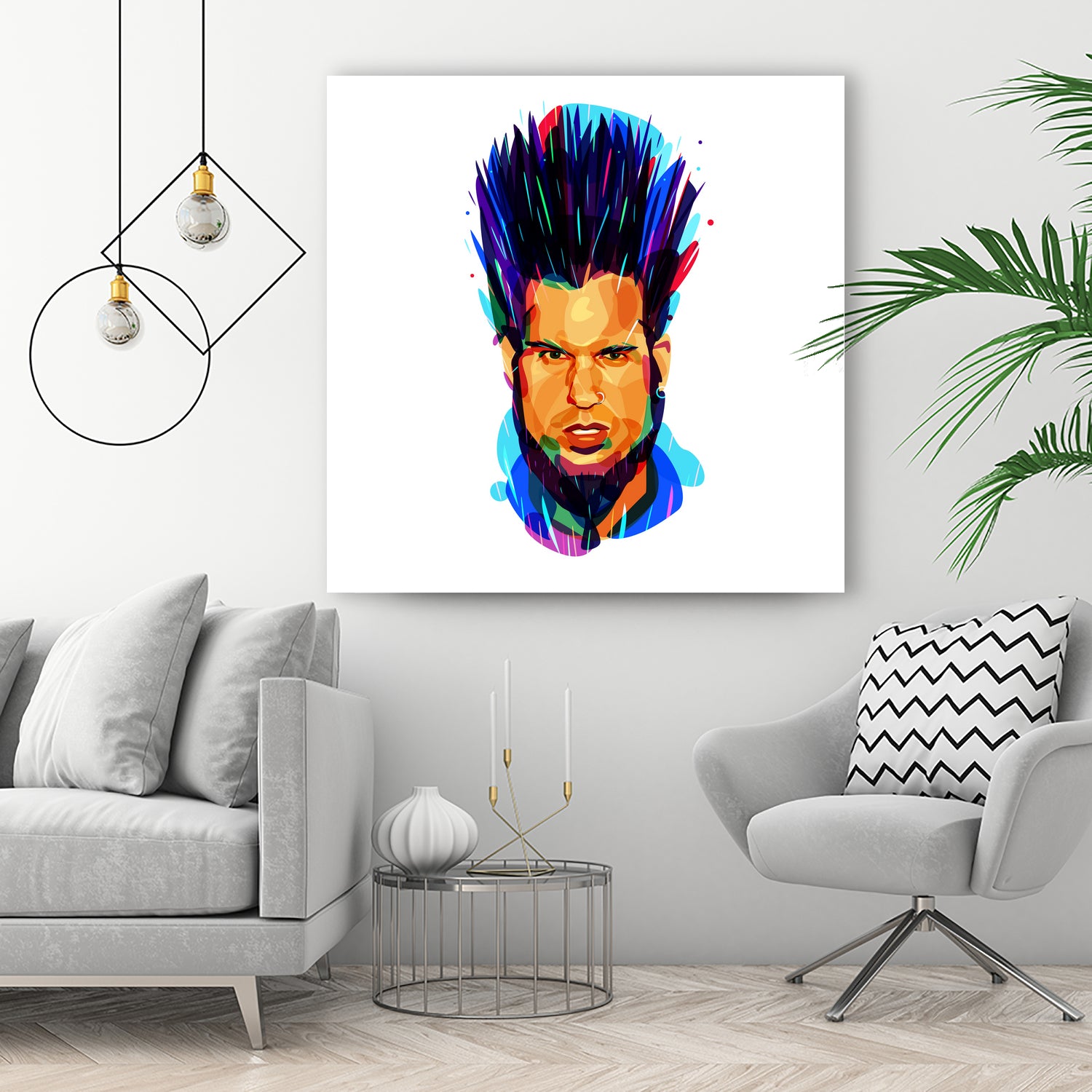 Wayne Static by Ilya Shapko on GIANT ART - blue digital drawing