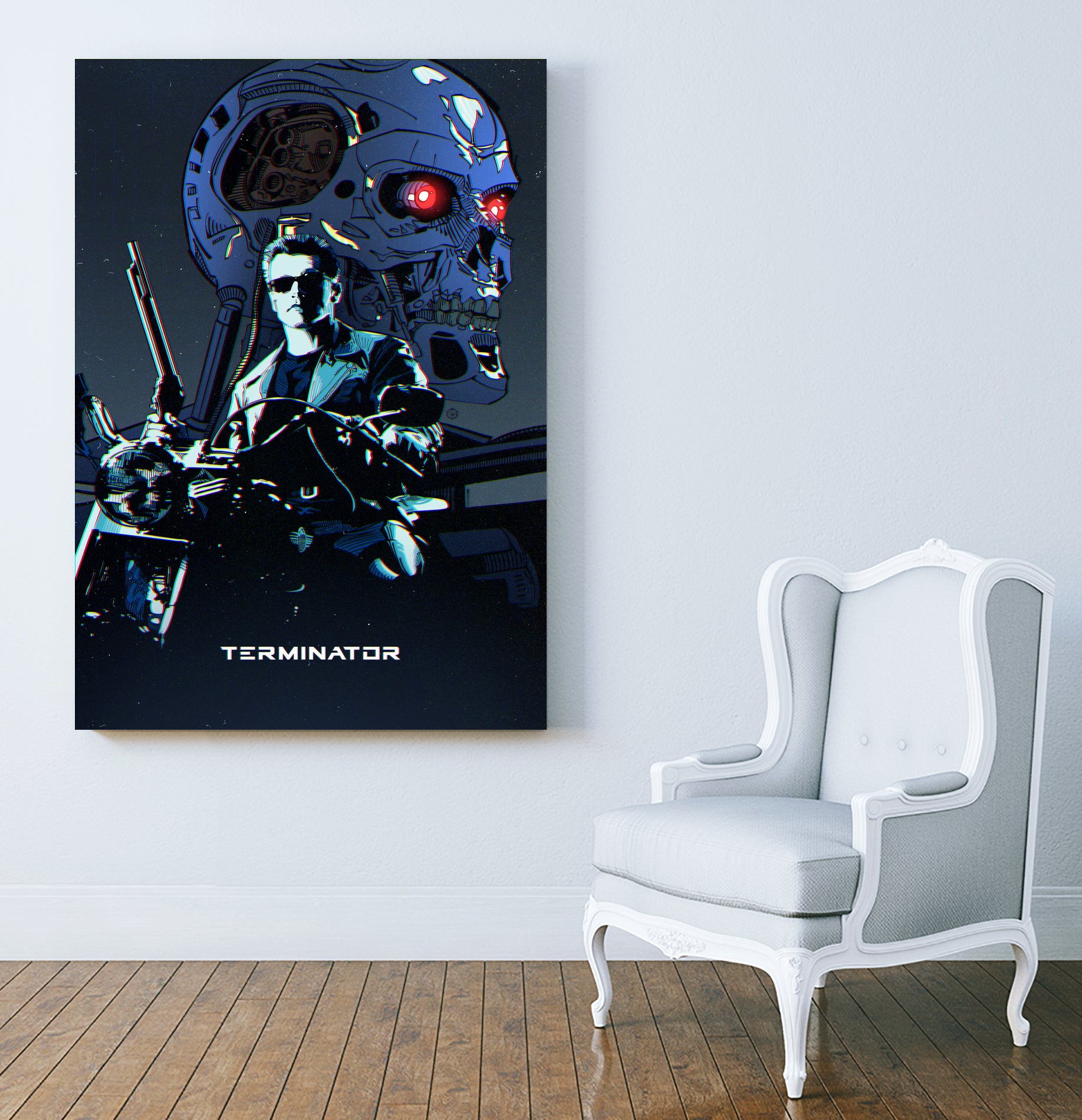 Terminator by Nikita Abakumov on GIANT ART - blue digital painting