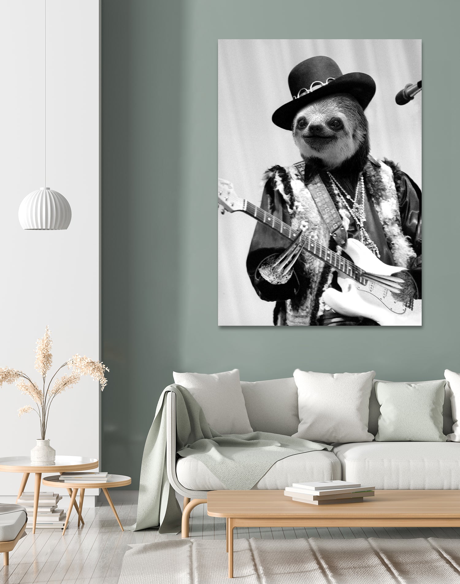 Rockstar Sloth #2 by Luigi Tarini on GIANT ART - gray photo manipulation