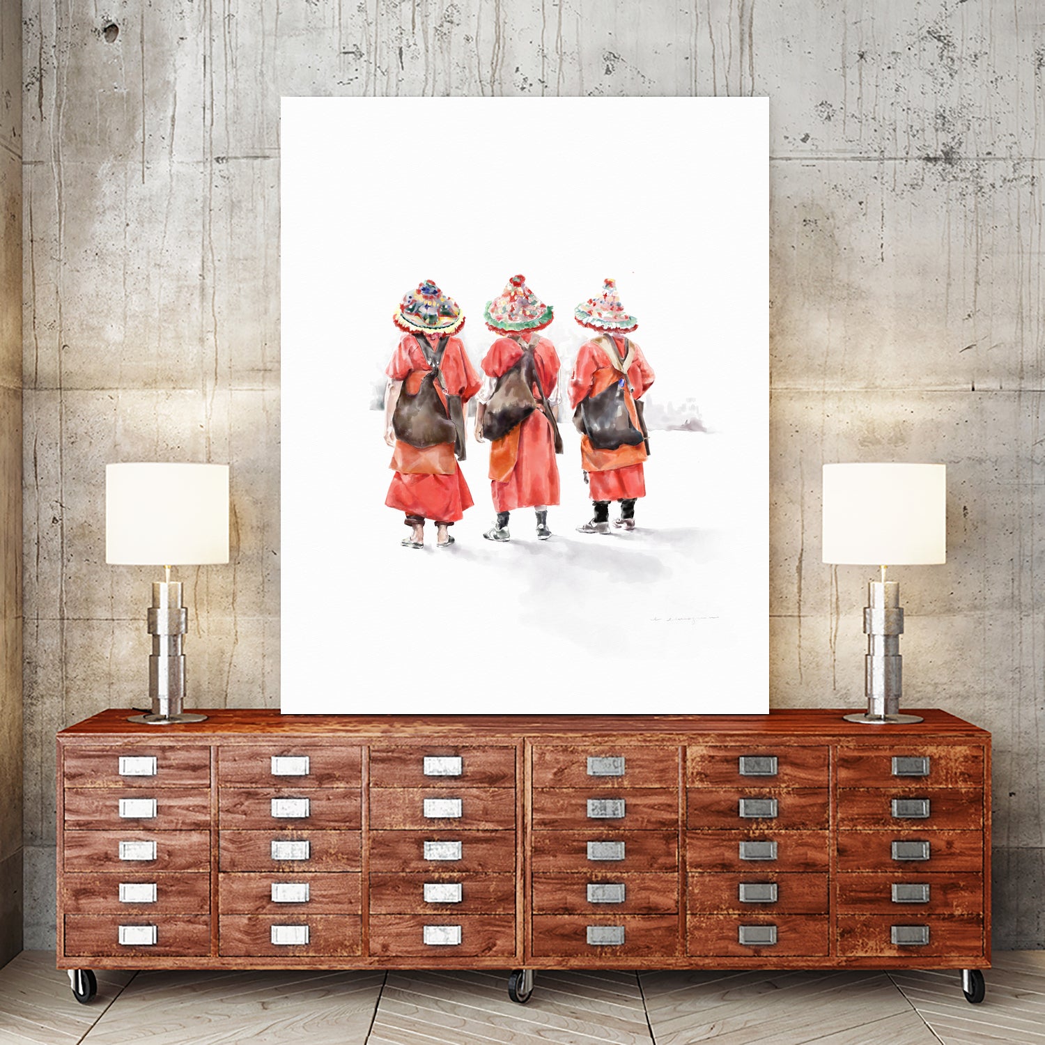 El Guerrab in Marrakesh by Enora Elmoznino on GIANT ART - red digital painting