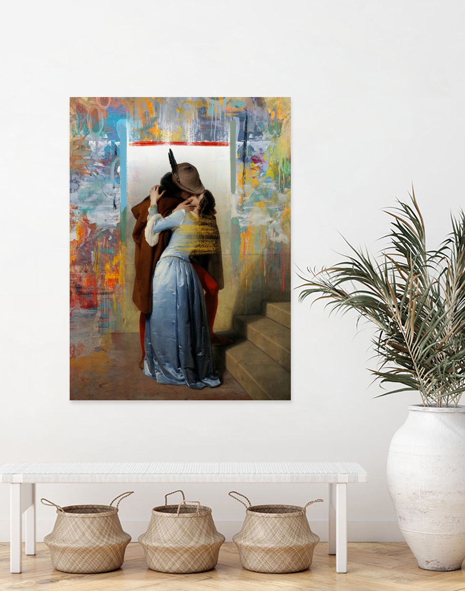 El beso by José Luis Guerrero on GIANT ART - yellow digital painting