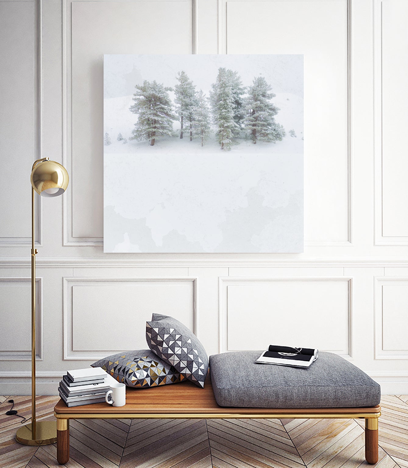 Pines by Antonio Zimbone on GIANT ART - white photo illustration