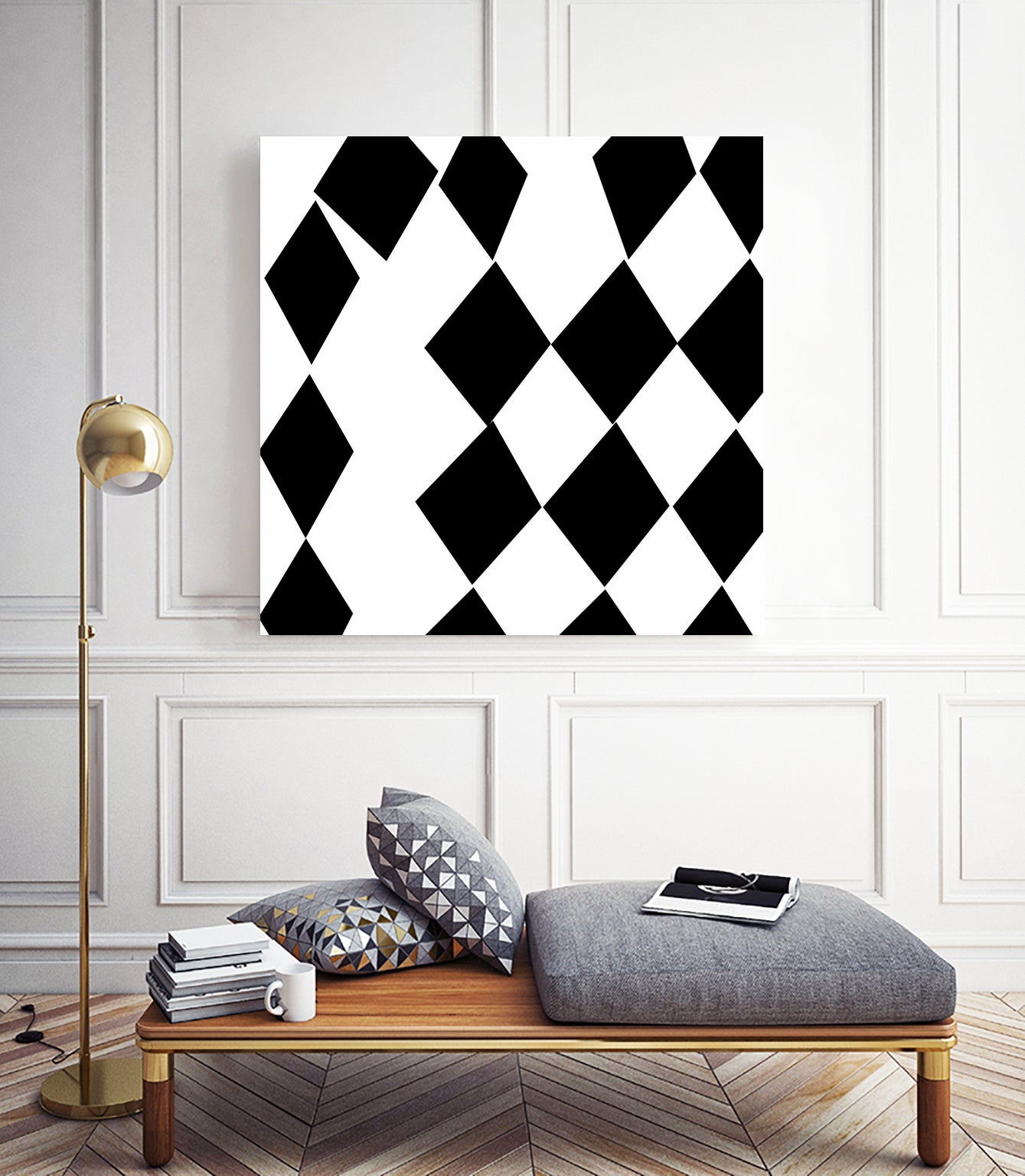 Black and White Harlequin by Katie Lawrence on GIANT ART - white digital drawing
