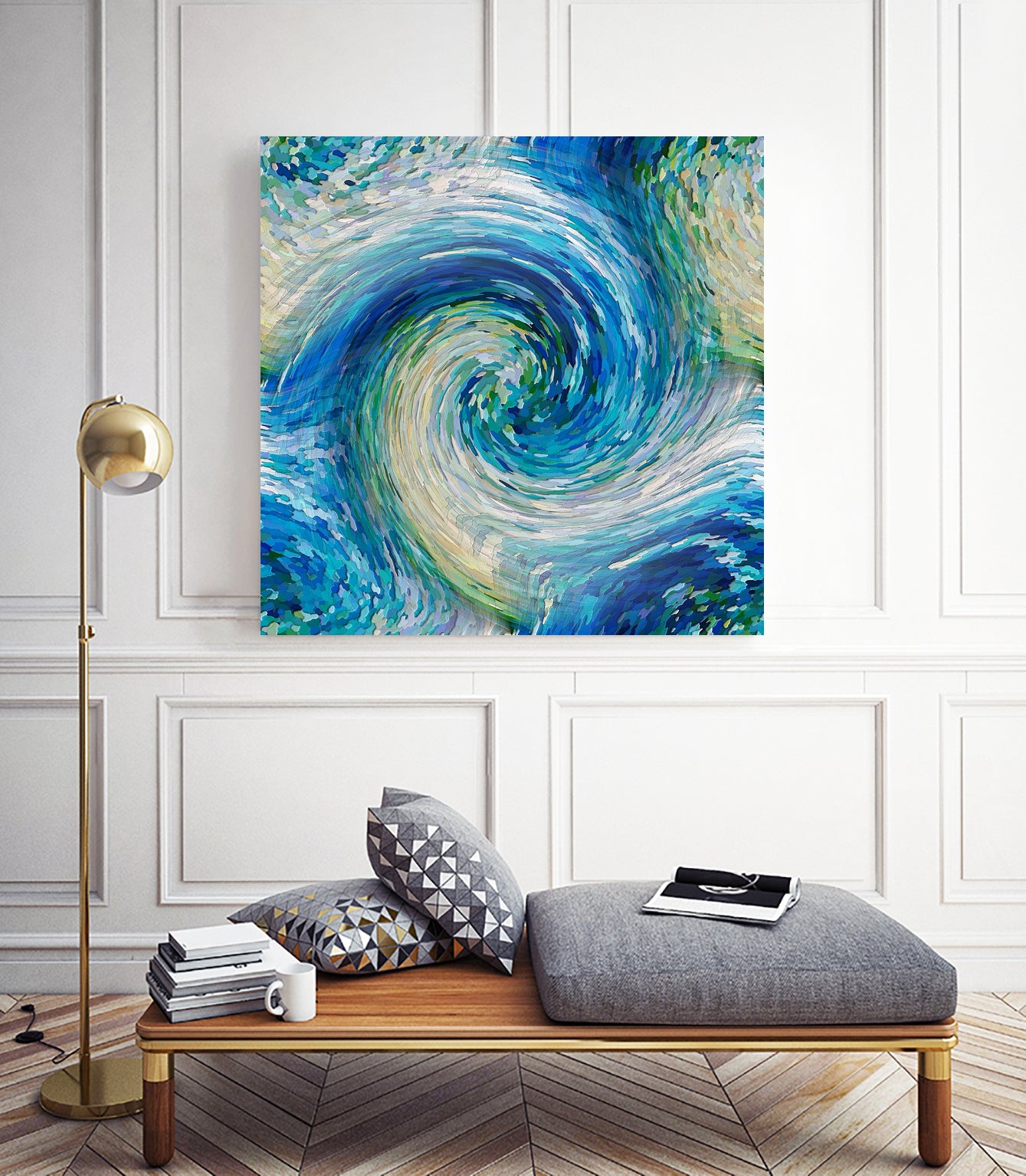 Wave to Van Gogh by David Manlove on GIANT ART - blue digital painting