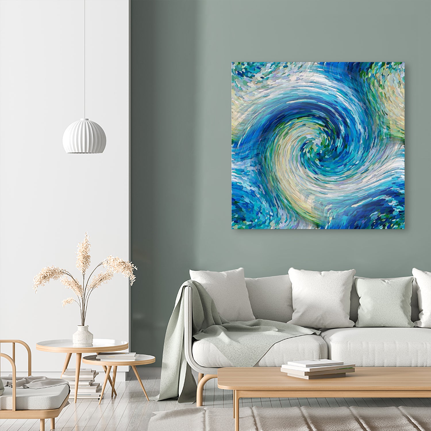 Wave to Van Gogh by David Manlove on GIANT ART - blue digital painting