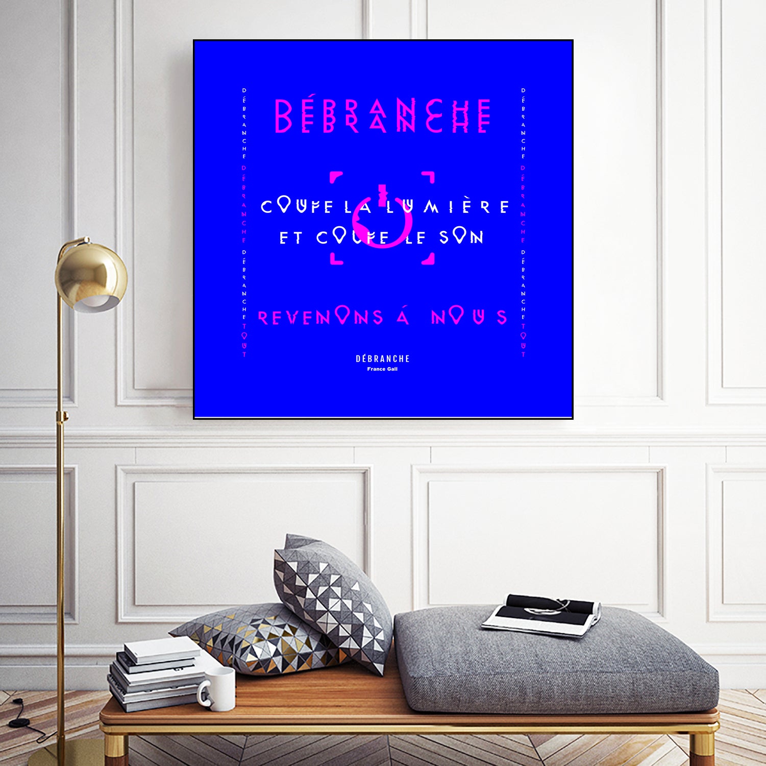 France Gall - Débranche by Amandine Lisoir on GIANT ART - blue typography