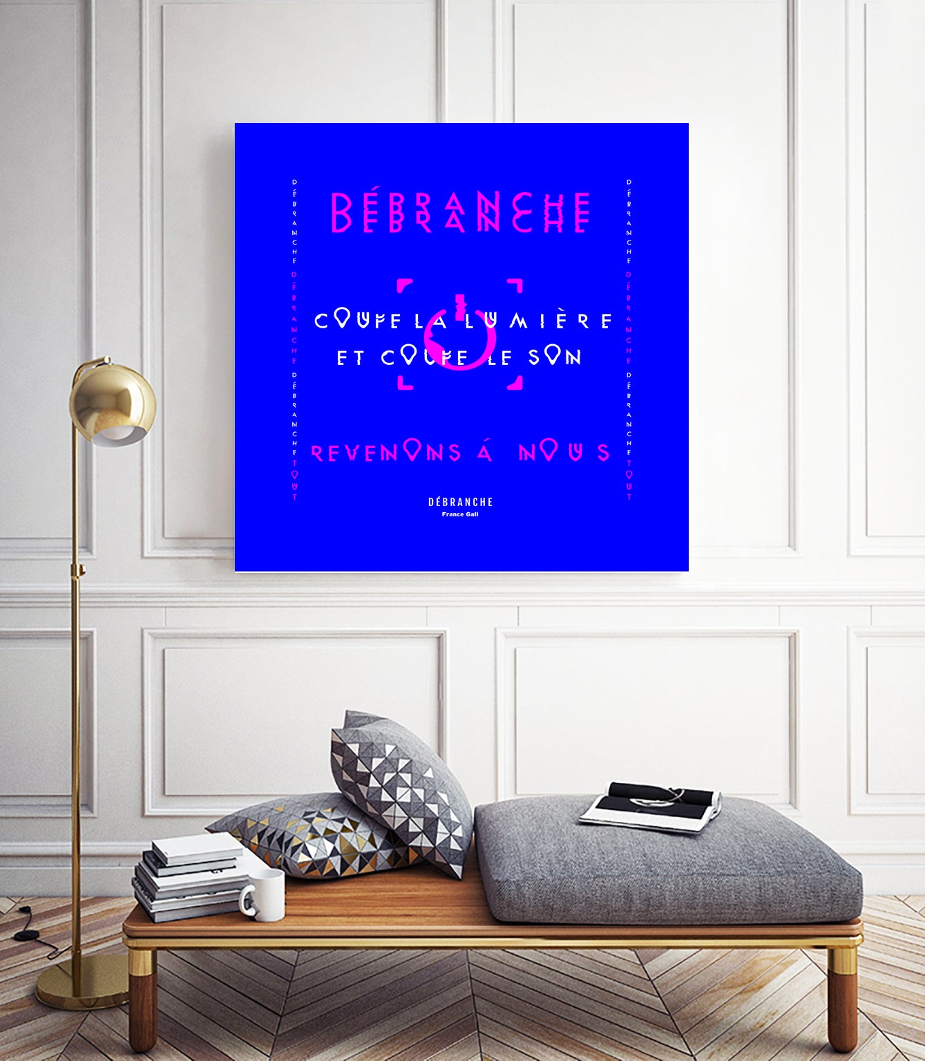 France Gall - Débranche by Amandine Lisoir on GIANT ART - blue typography
