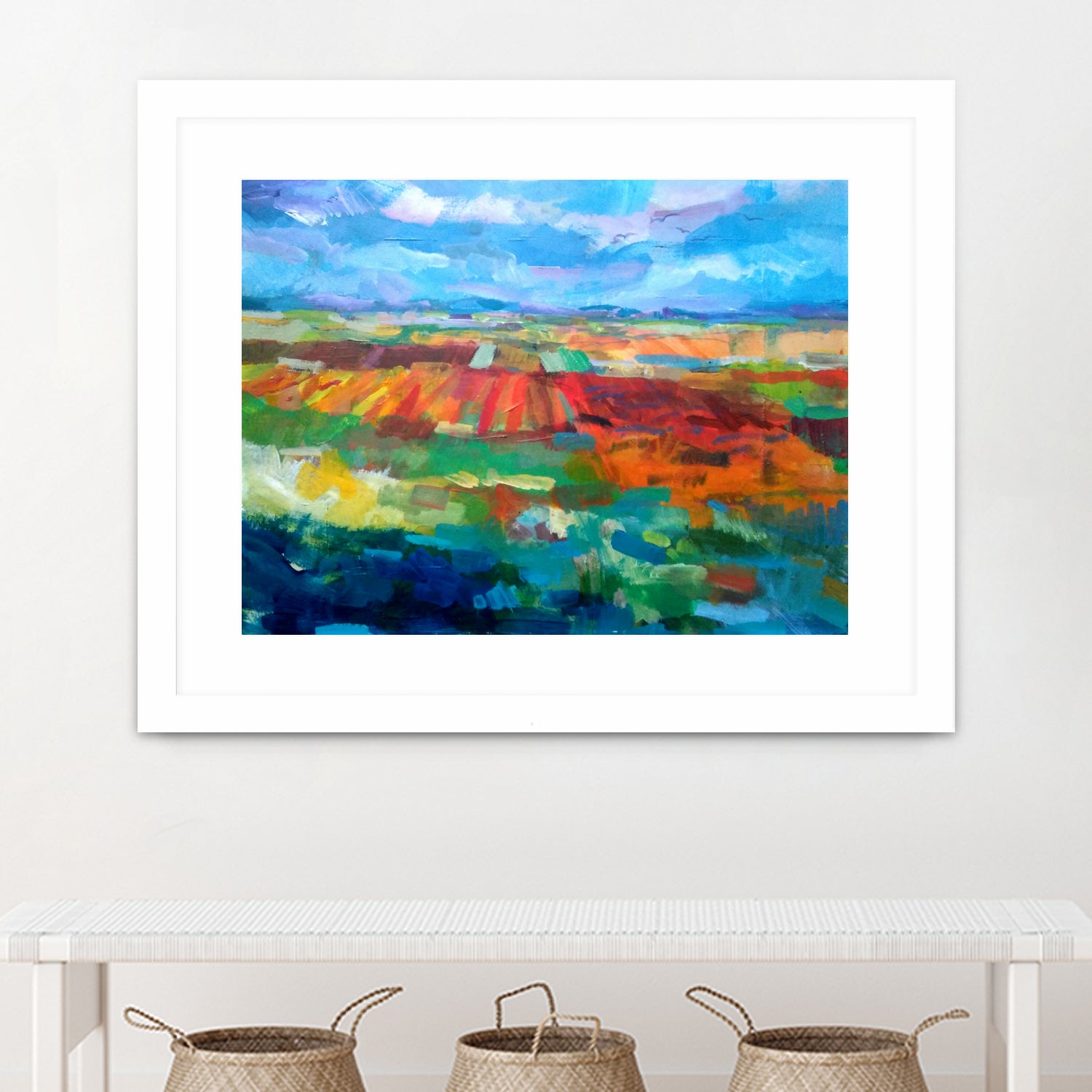 Fields by Aleksandar Stankovic on GIANT ART - orange mixed media