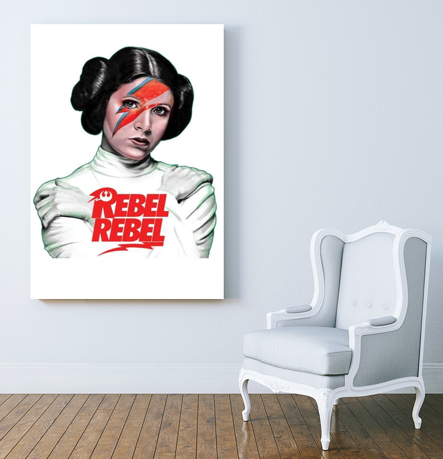 LEIA REBEL REBEL by Mike Tyau on GIANT ART - white digital painting