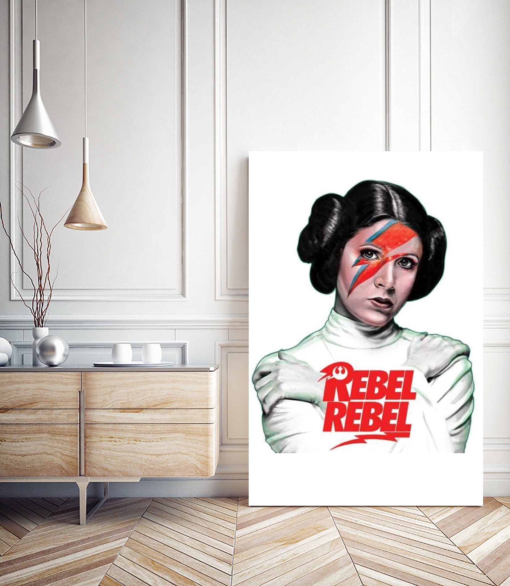 LEIA REBEL REBEL by Mike Tyau on GIANT ART - white digital painting