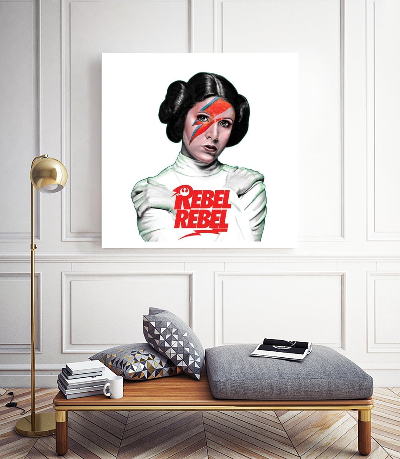 LEIA REBEL REBEL by Mike Tyau on GIANT ART - white digital painting
