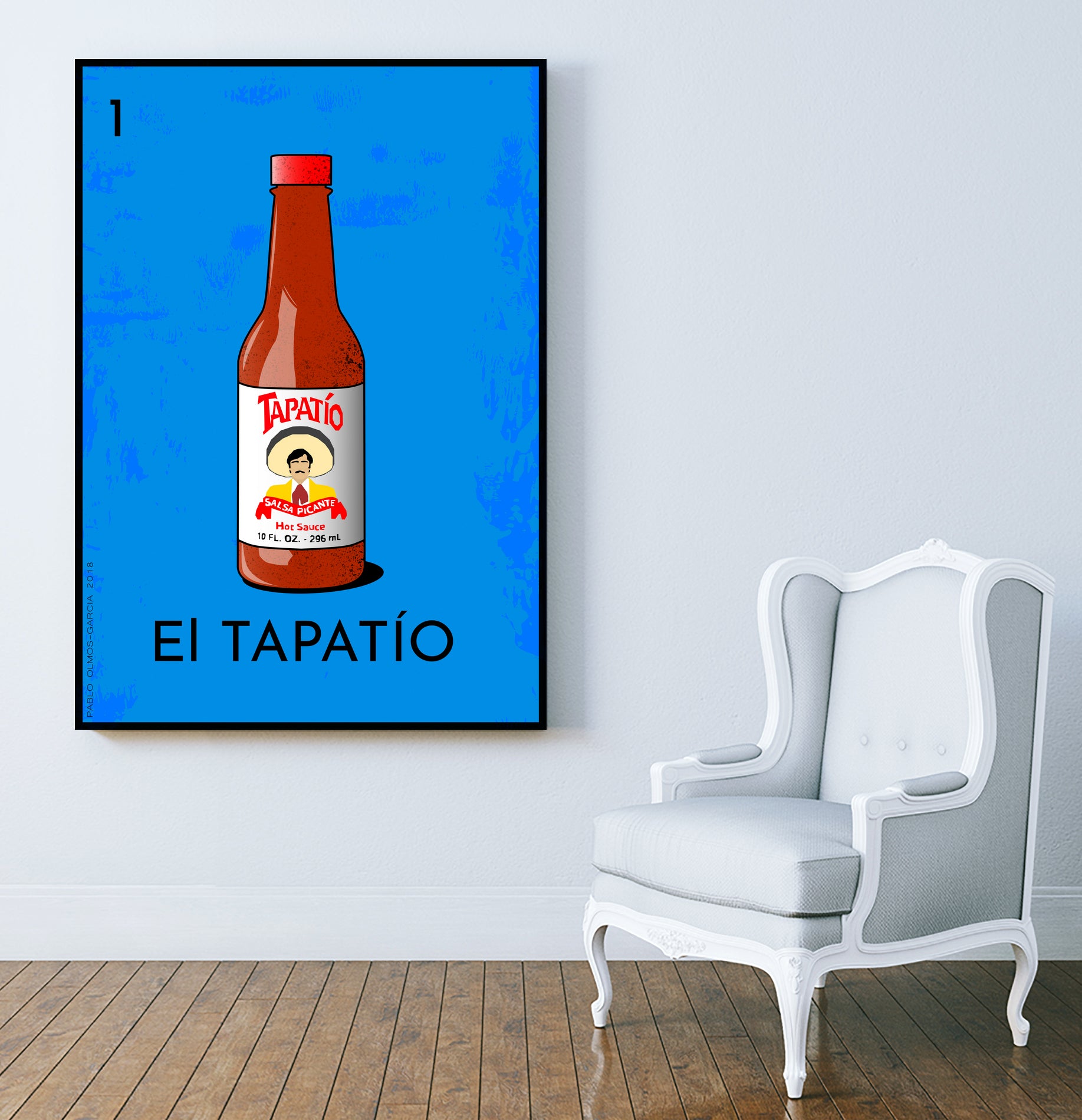 El Tapatío by Pablo Olmos-Garcia on GIANT ART - blue vector illustration