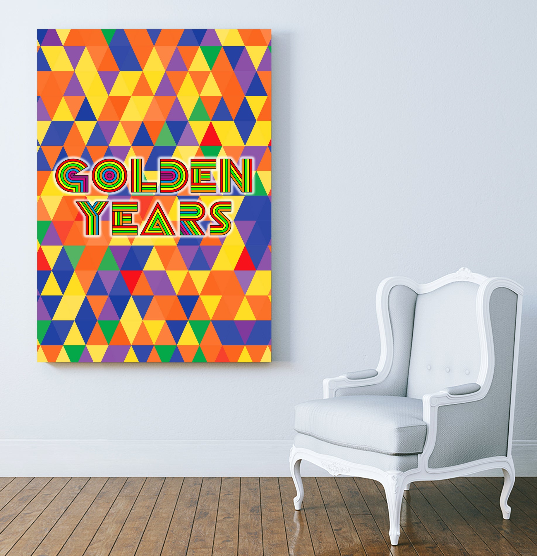 Golden Years by Ralph Frankenberg on GIANT ART - yellow typography