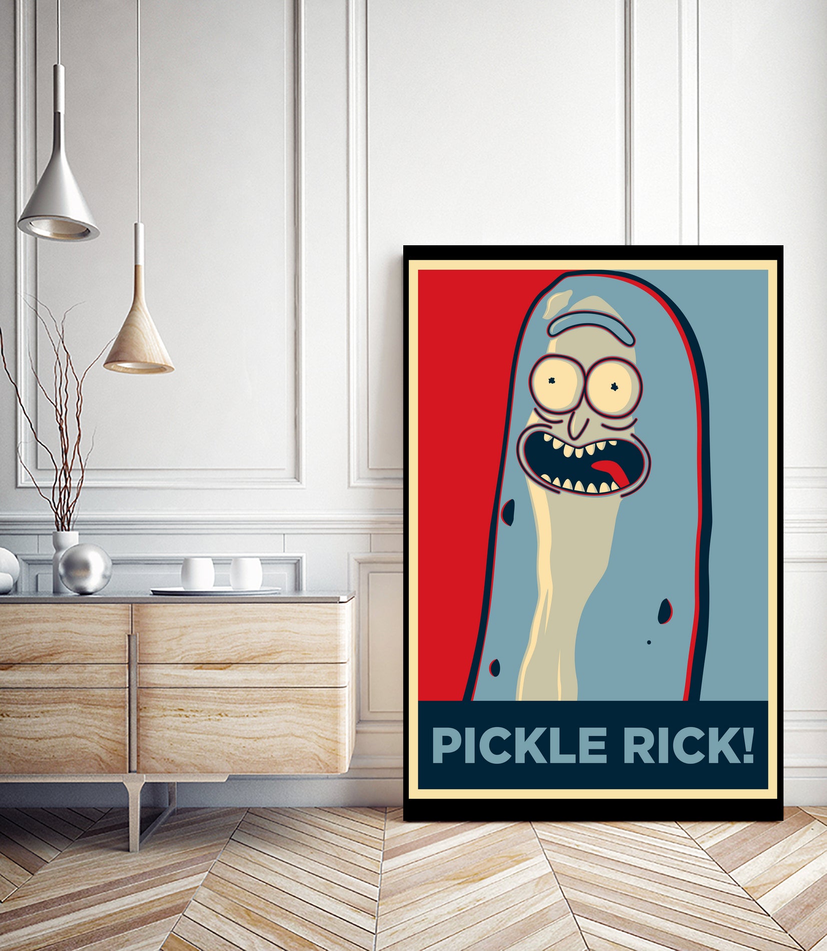 PICKLE RICK! by Christopher Sanabria on GIANT ART - green digital painting