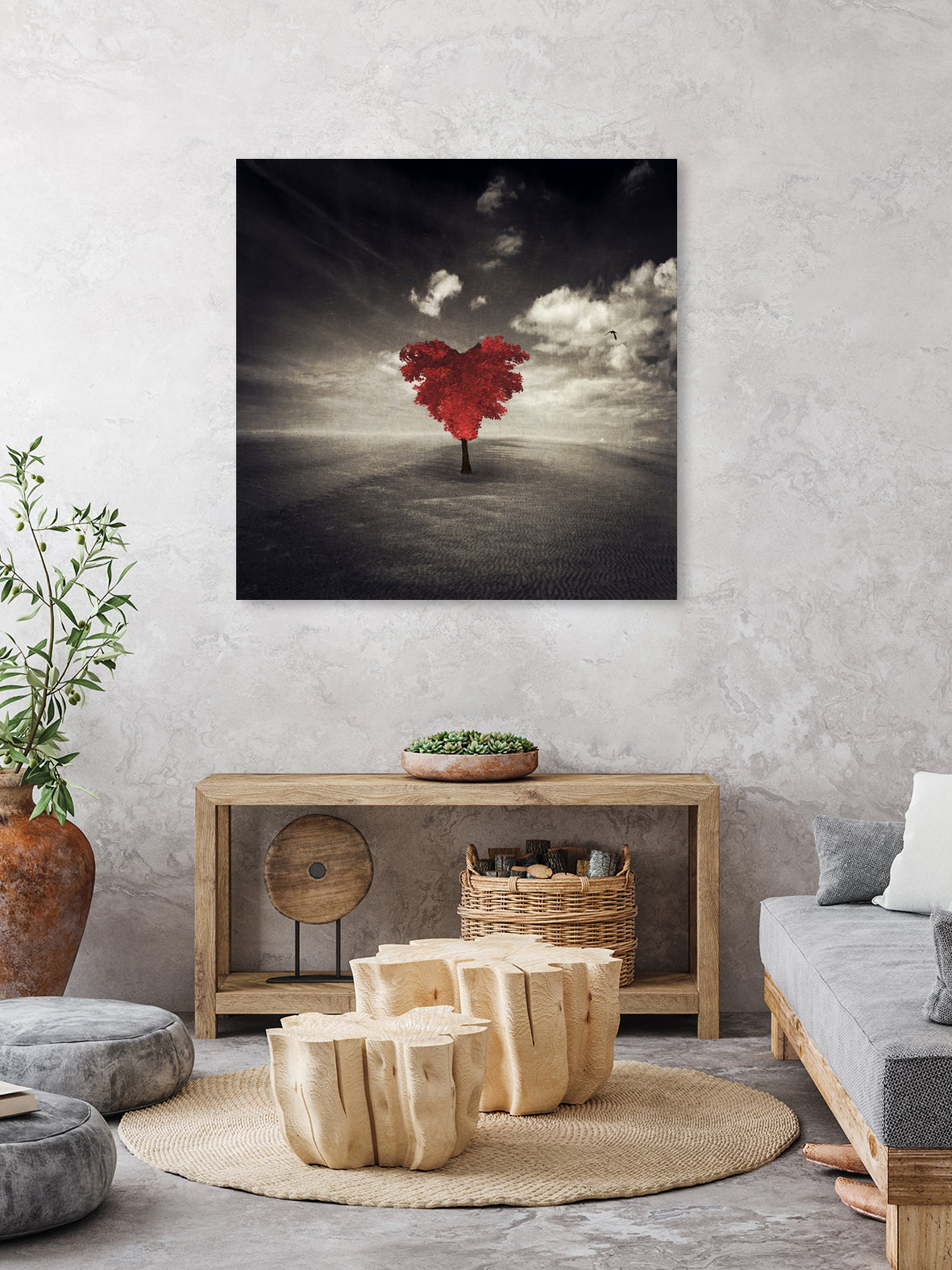 heart tree by Dirk Wüstenhagen on GIANT ART - brown photo illustration