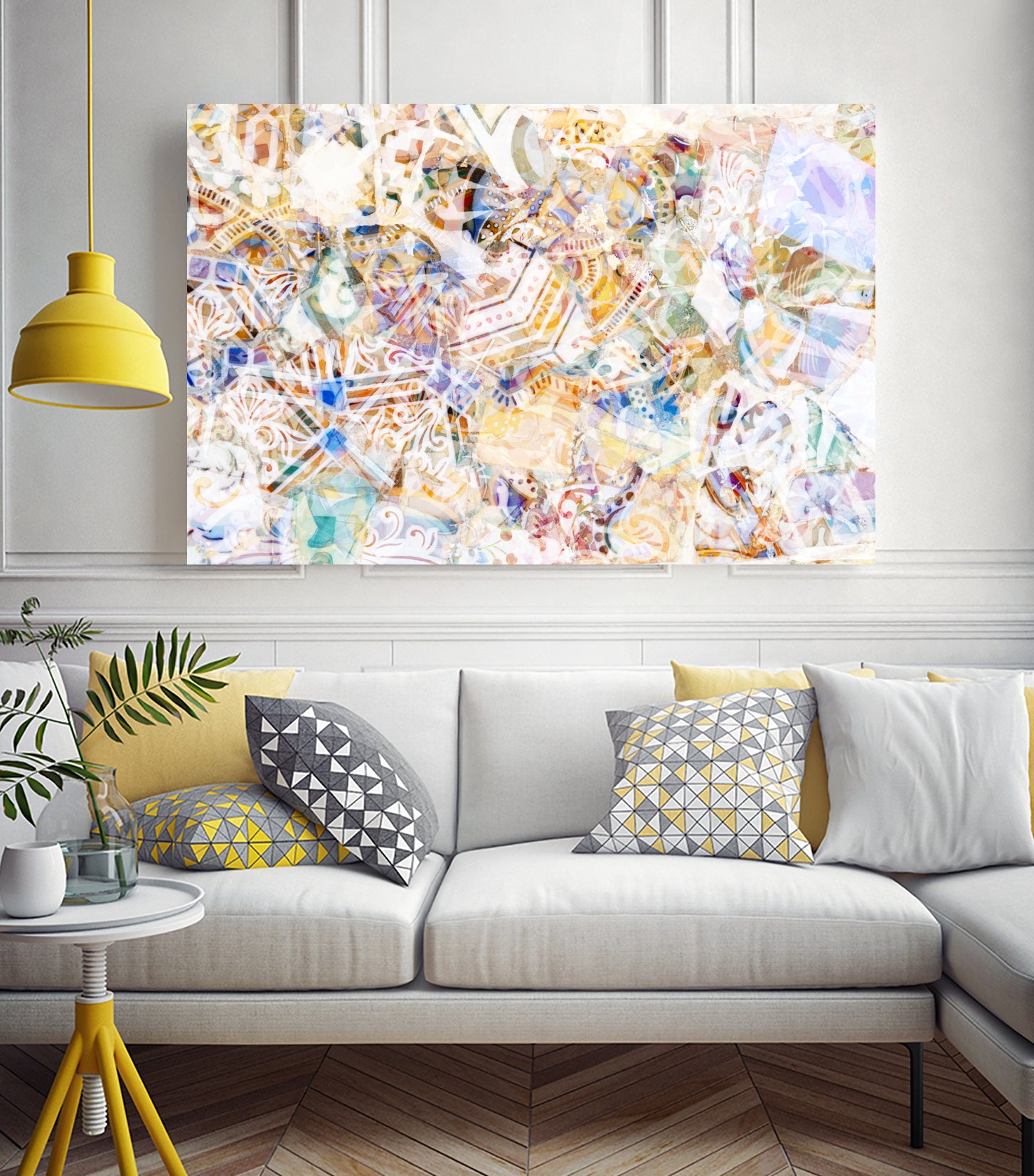 Mosaic of Barcelona XI by amini 54 on GIANT ART - yellow processing/programming